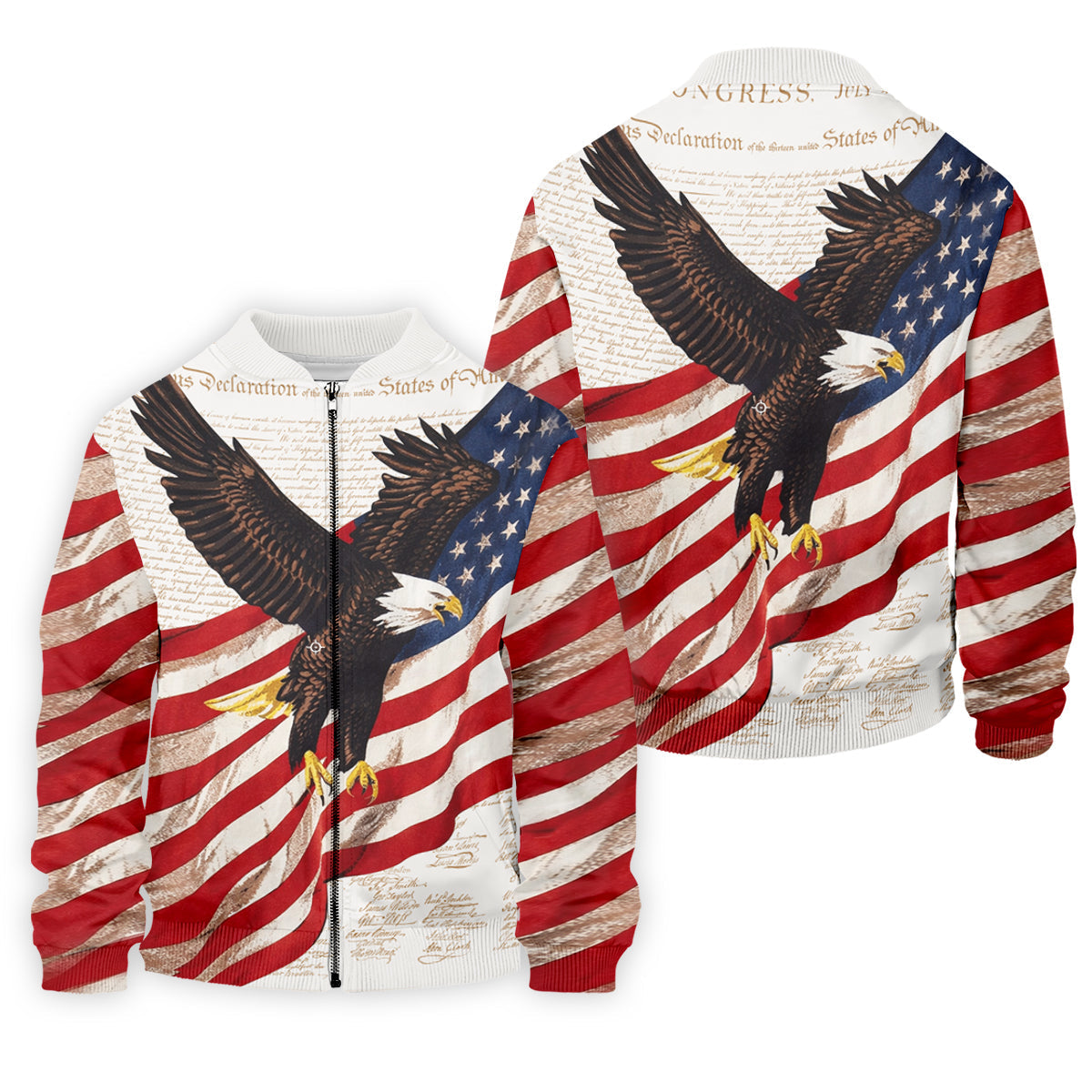 American Flag And Eagle Patriotic Pride Golf Tops For Men, 250th Anniversary Patriotic Golf Shirts For Men