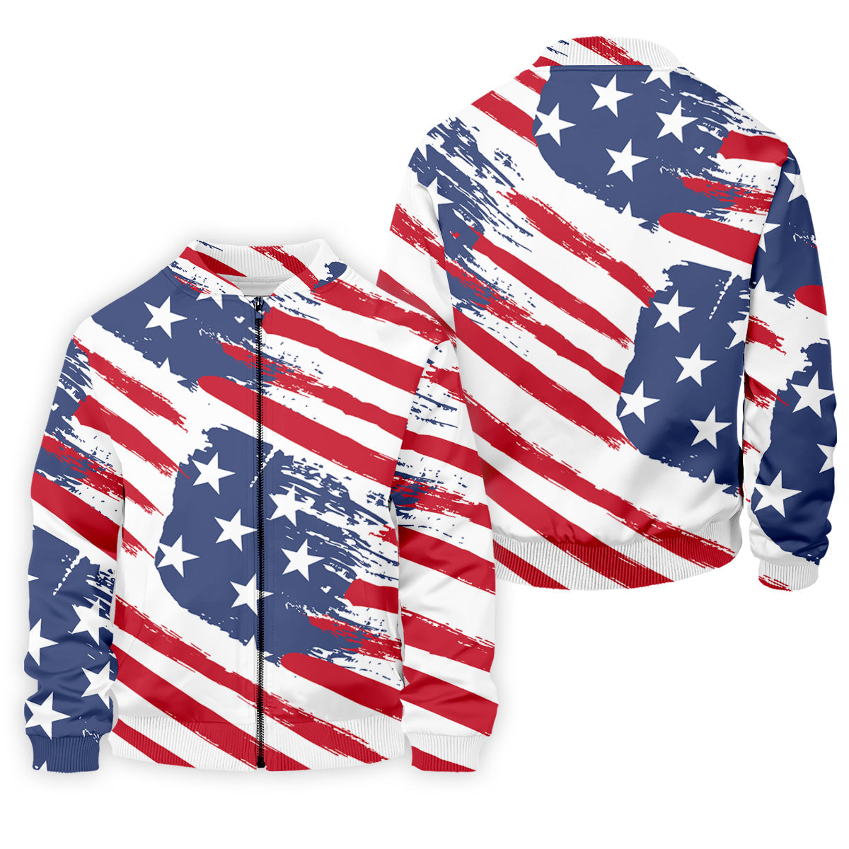 Distressed America Flag Pattern Golf Tops For Men, 250th Anniversary Golf Shirts For Men, Polo ShirtFor Men