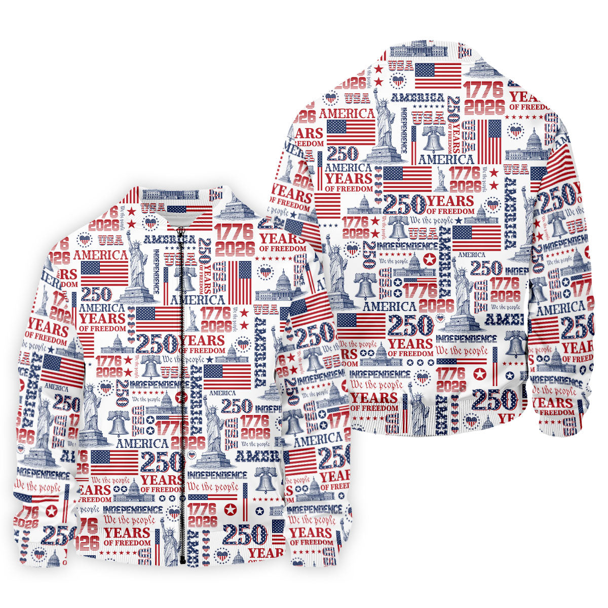 250th Anniversary USA 1776-2026 Retro Golf Shirt, Golf Tops For Men, 4th Of July Golf Shirts For Men