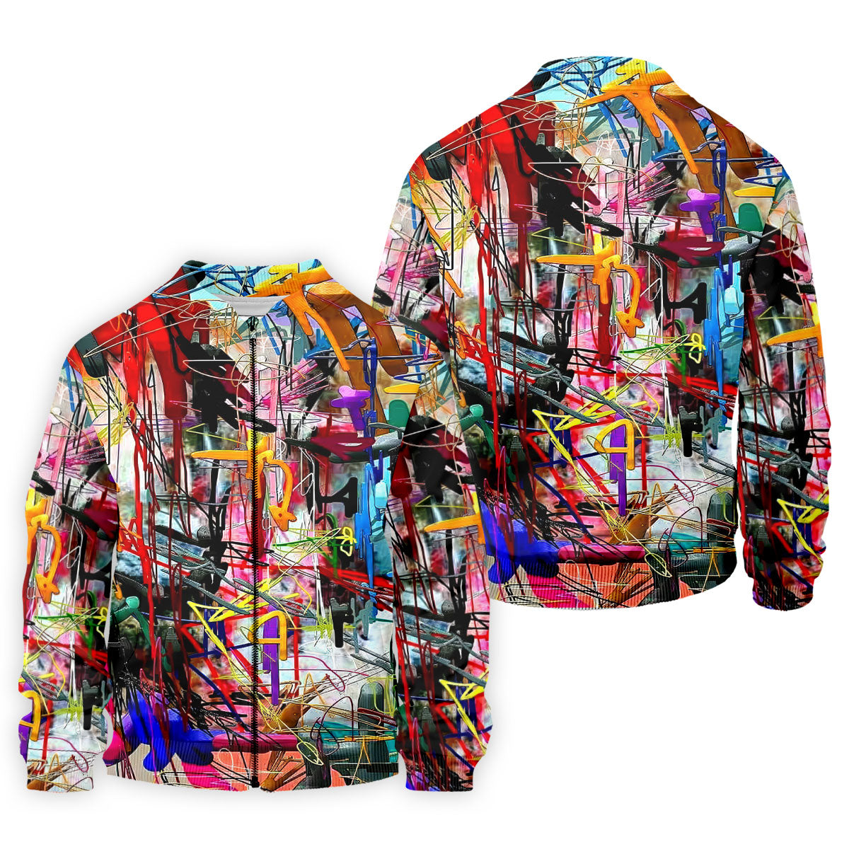 Colorful Abstract Graffiti Street Art Golf Shirt, Mens Golf Polo, Golf Apparel For Men