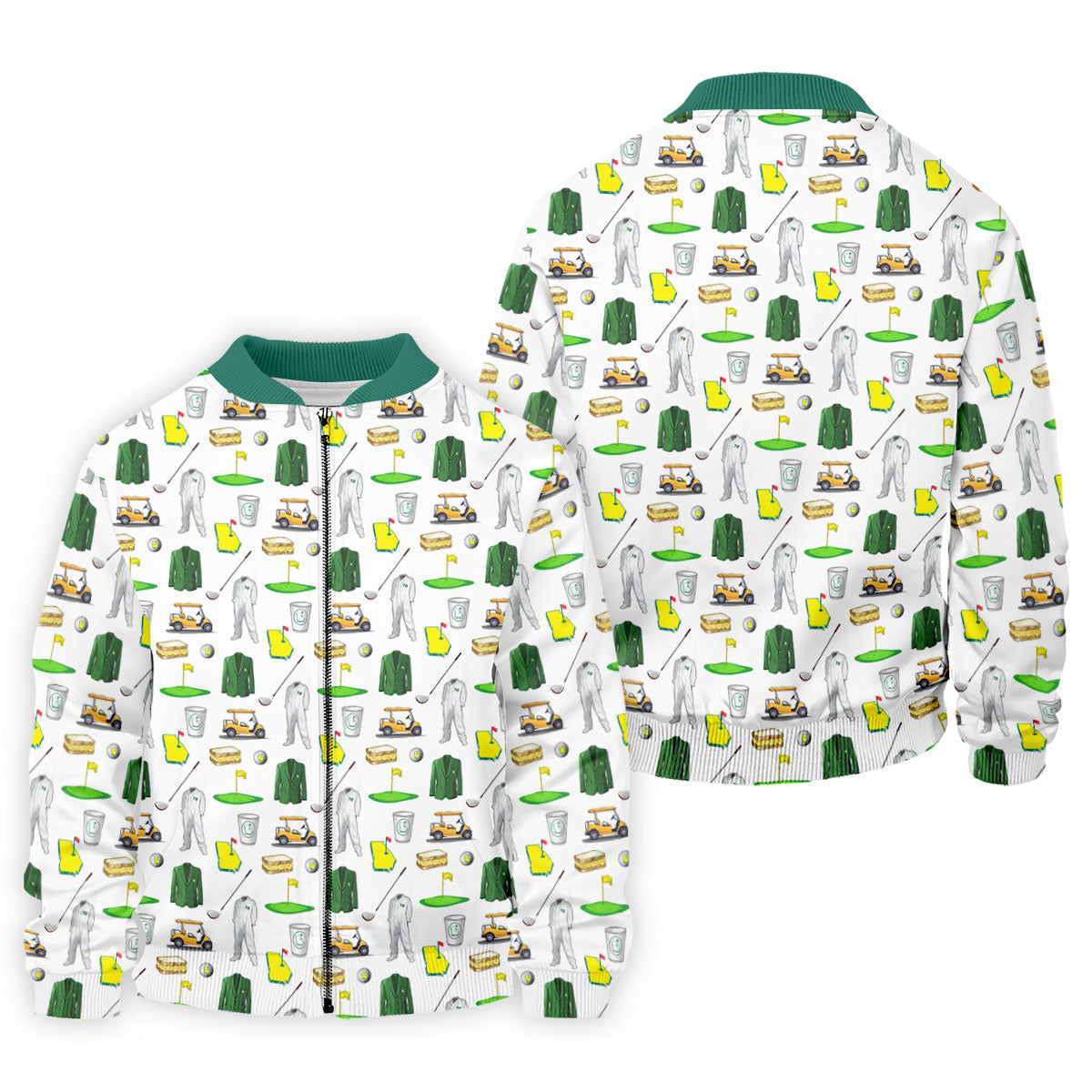 Golf Tournament Augusta Golf Seamless Pattern Performance Golf Shirt, Golf Tops For Men, Golf Shirts For Men