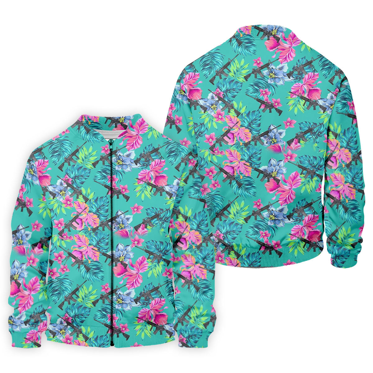 Hawaiian Floral With Army Theme Golf Shirts For Men, Polo ShirtFor Men, Golfing Apparel