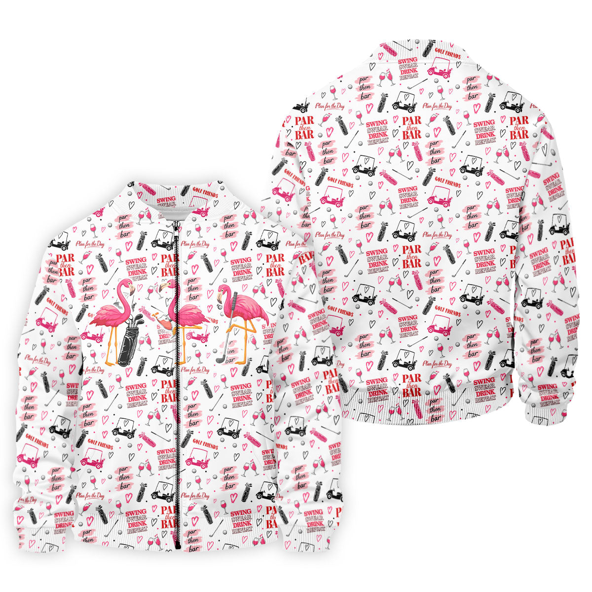 Par Then Bar Flamingo Golf Shirt, Tropical Party Polo Shirt Men, Golf Shirts For Men