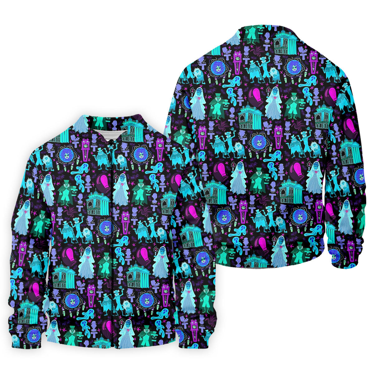 Haunted Ghost Halloween Hawaiian Golf Shirt, Mens Golf Shirts, Golf Polo Shirts For Men