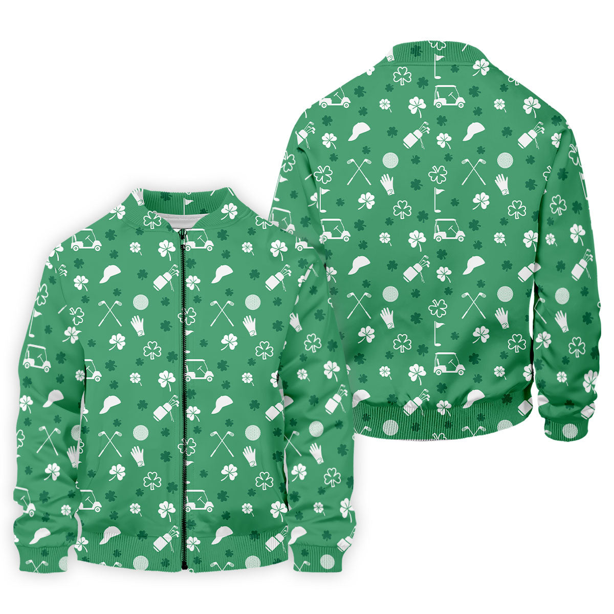 Golf Items Seamless Pattern St. Patrick’s Day Shamrock Golf Shirt, Polo ShirtFor Men, Golf Shirts For Men
