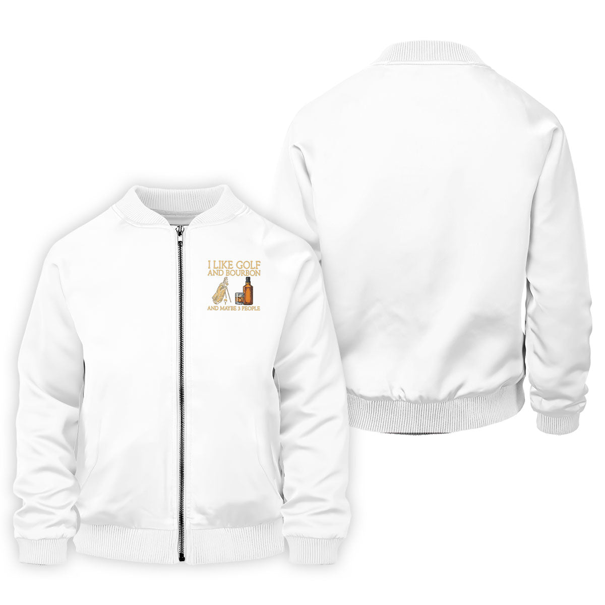 I Like Golf And Bourbon White Golf Shirt, Golf And Whiskey Golf Shirts For Men, Men's Funny Golf Shirts