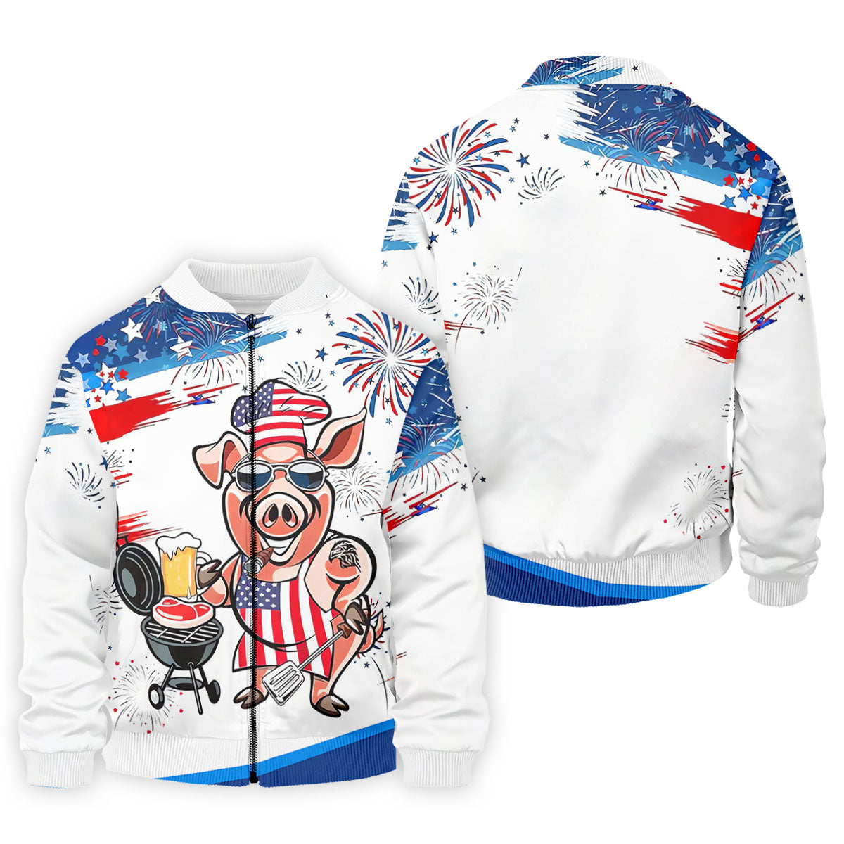 Patriotic American Flag Funny BBQ 250th Anniversary Polo Shirt Men, Golf Shirts For Men