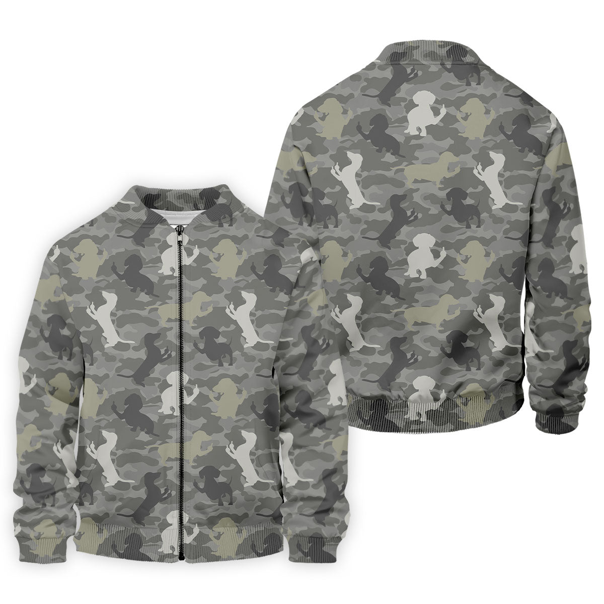 Grey Camo Poodle Dog Pattern Golf Shirt, Mens Polo Shirt, Golf Shirts For Men, Performance Golf Shirt