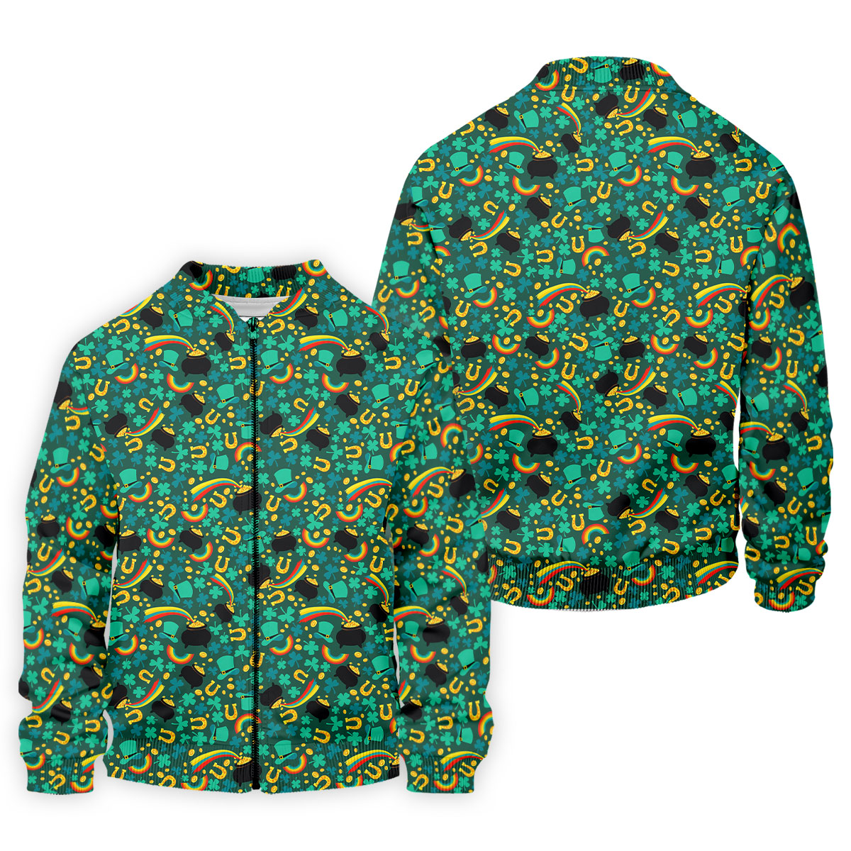 Shamrock Beer Lucky Four Leaf Clover St Patrick's Day Pot Of Gold Polo ShirtFor Men, Golf Gift For Men