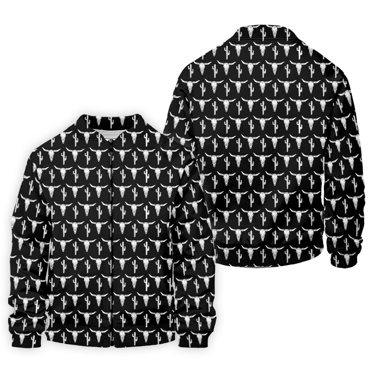 Longhorn Cow Skull Western Theme Black Golf Tops For Men, Polo Shirtor Men, Golf Shirts For Men