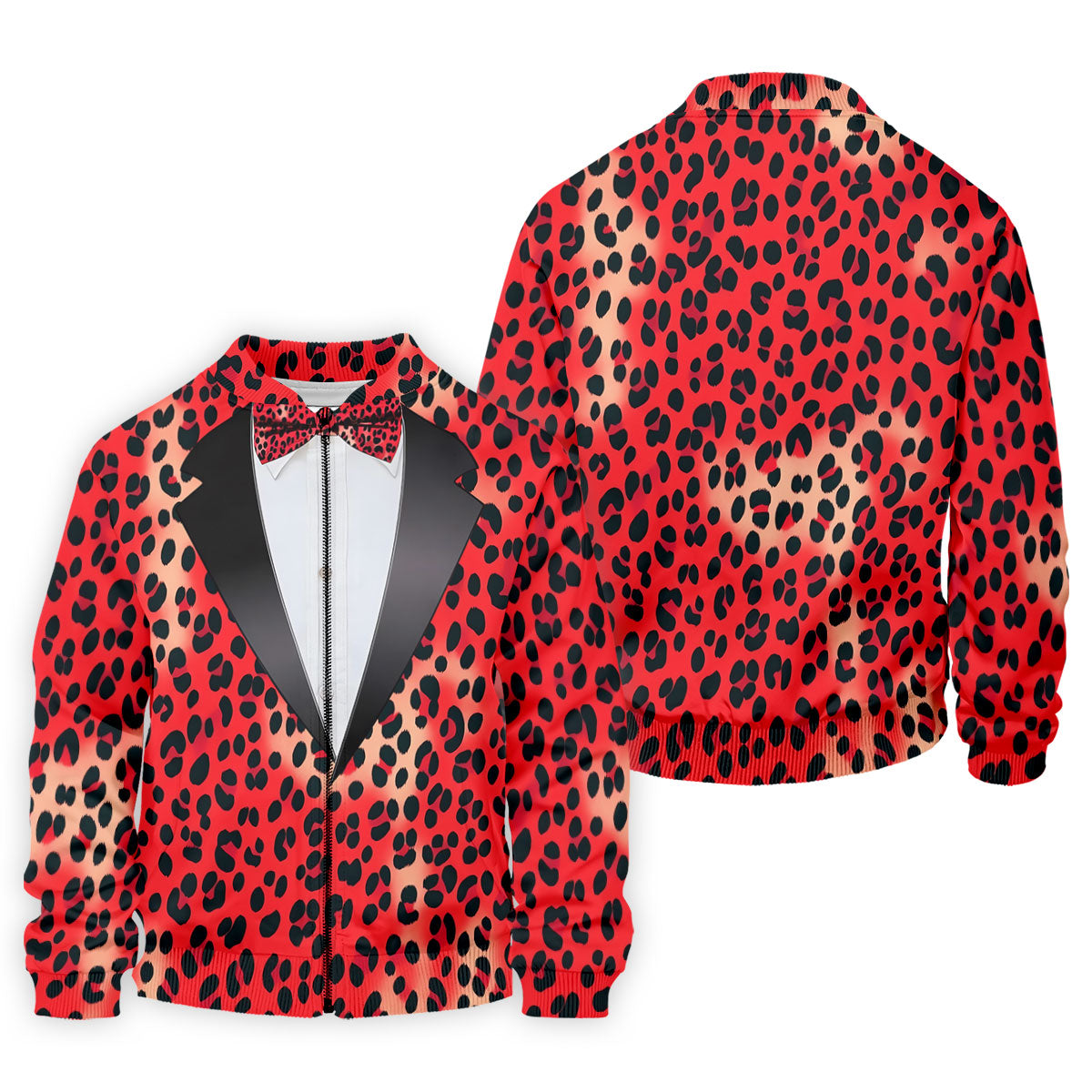 Red Leopard Funny Costume Hawaiian Golf Shirt, Polo Shirtor Men, Golf Shirts For Men