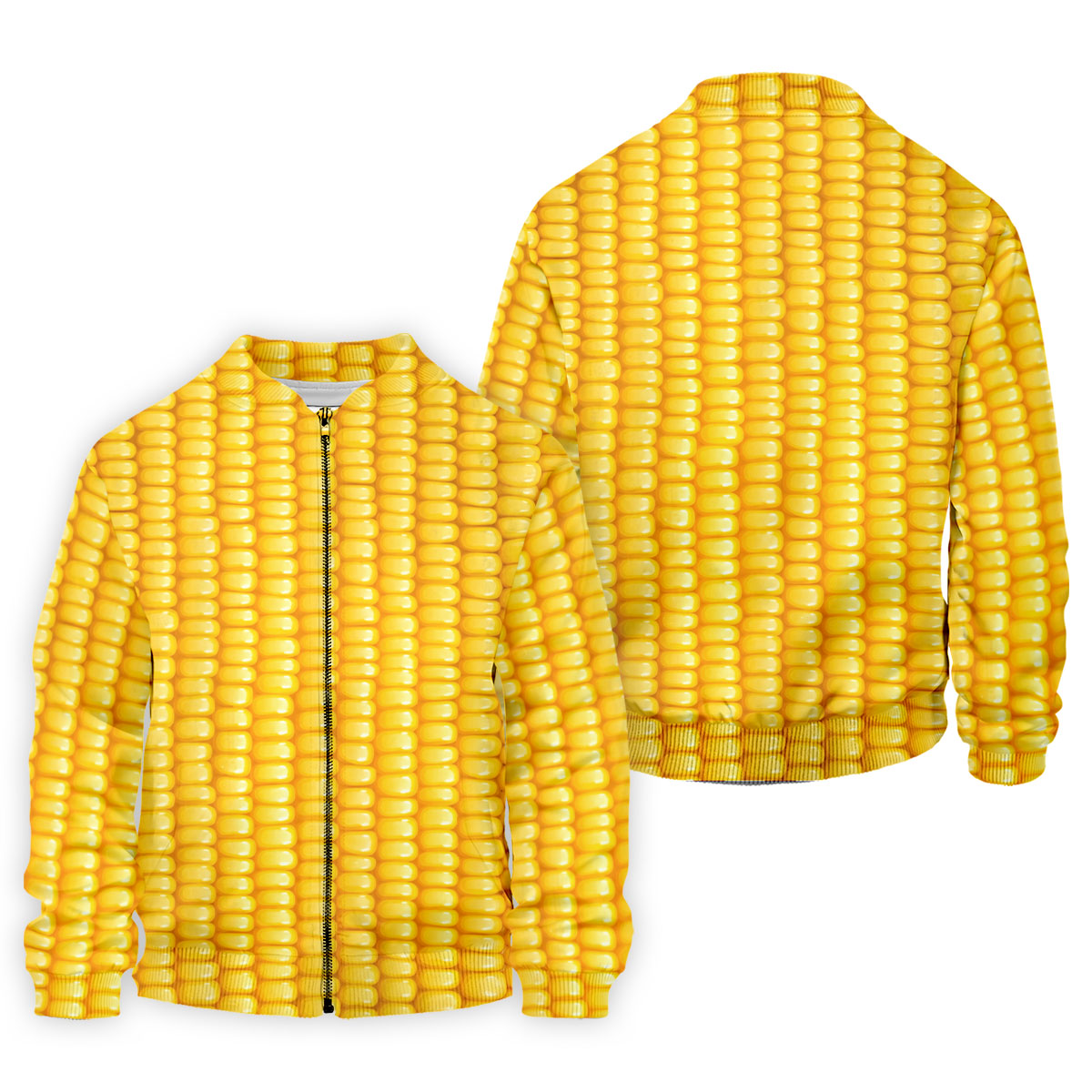 Realistic Sweet Corn Cob Print Design Hawaiian Golf Shirt, Golf Shirts For Men, Polo Shirts For Men