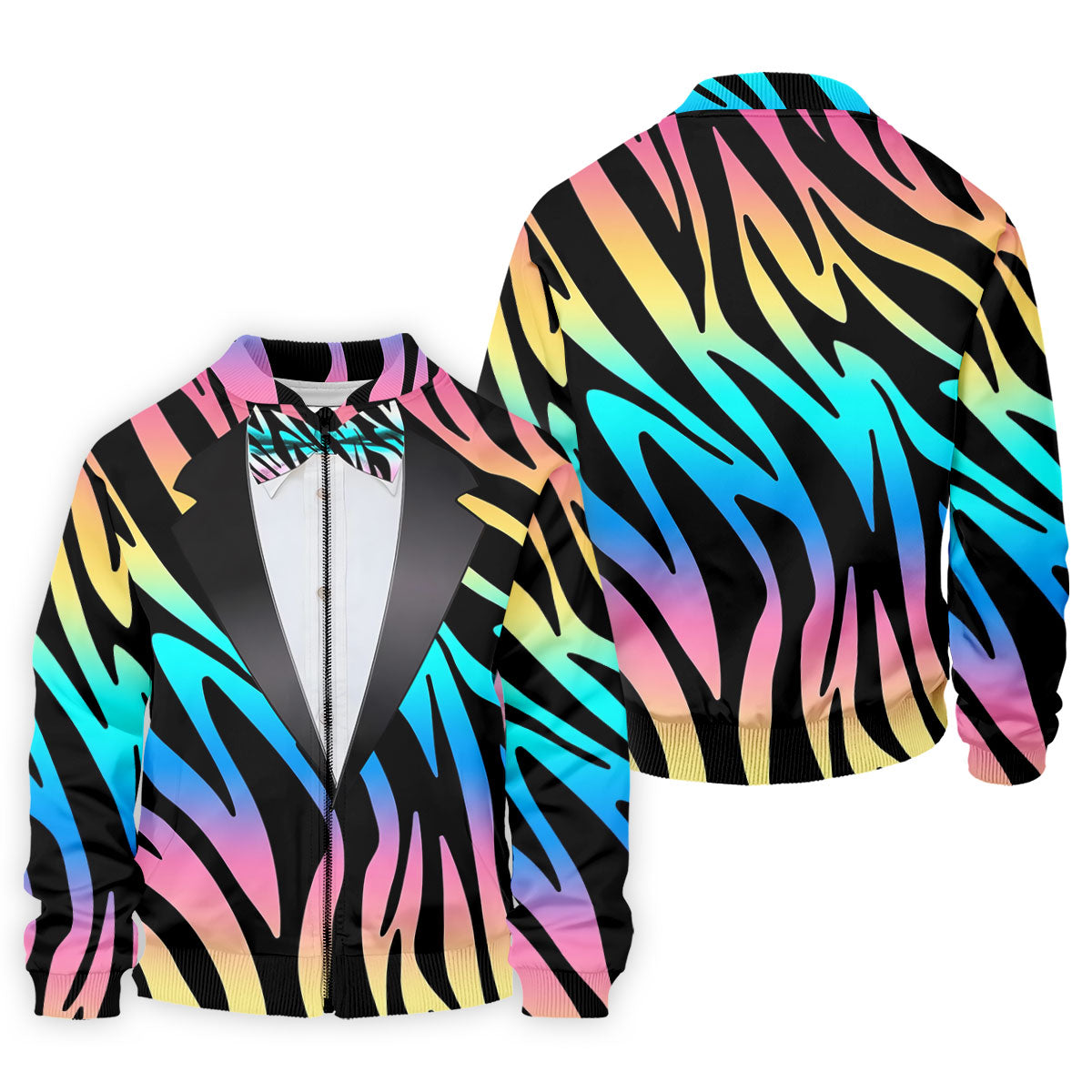 Colorful Zebra Funny Costume Hawaiian Golf Shirt, Polo Shirtor Men, Golf Shirts For Men