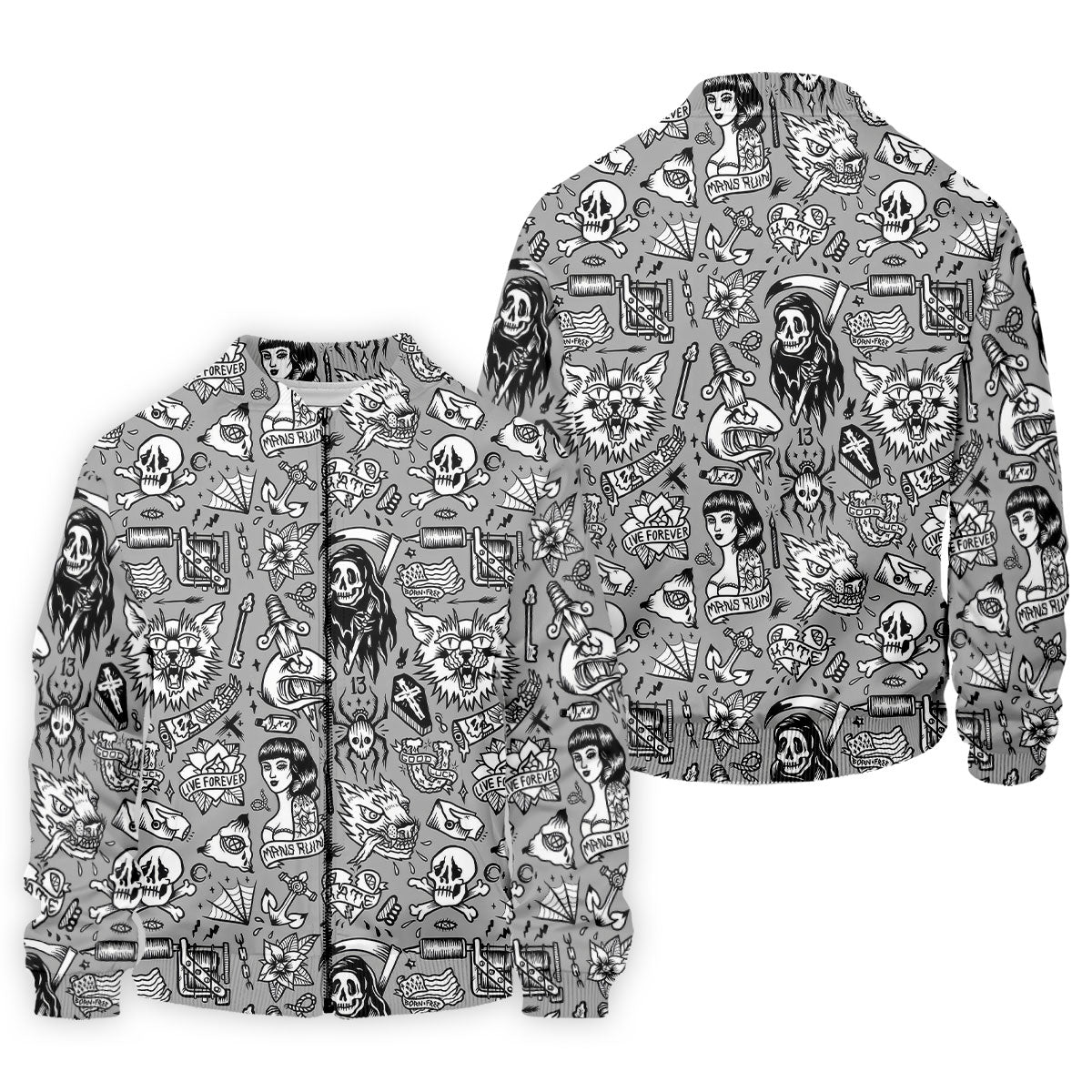 Mans Ruin Horror Theme Hawaiian Golf Shirt, Halloween Vibe Men's Golf Shirt, Polo ShirtFor Men