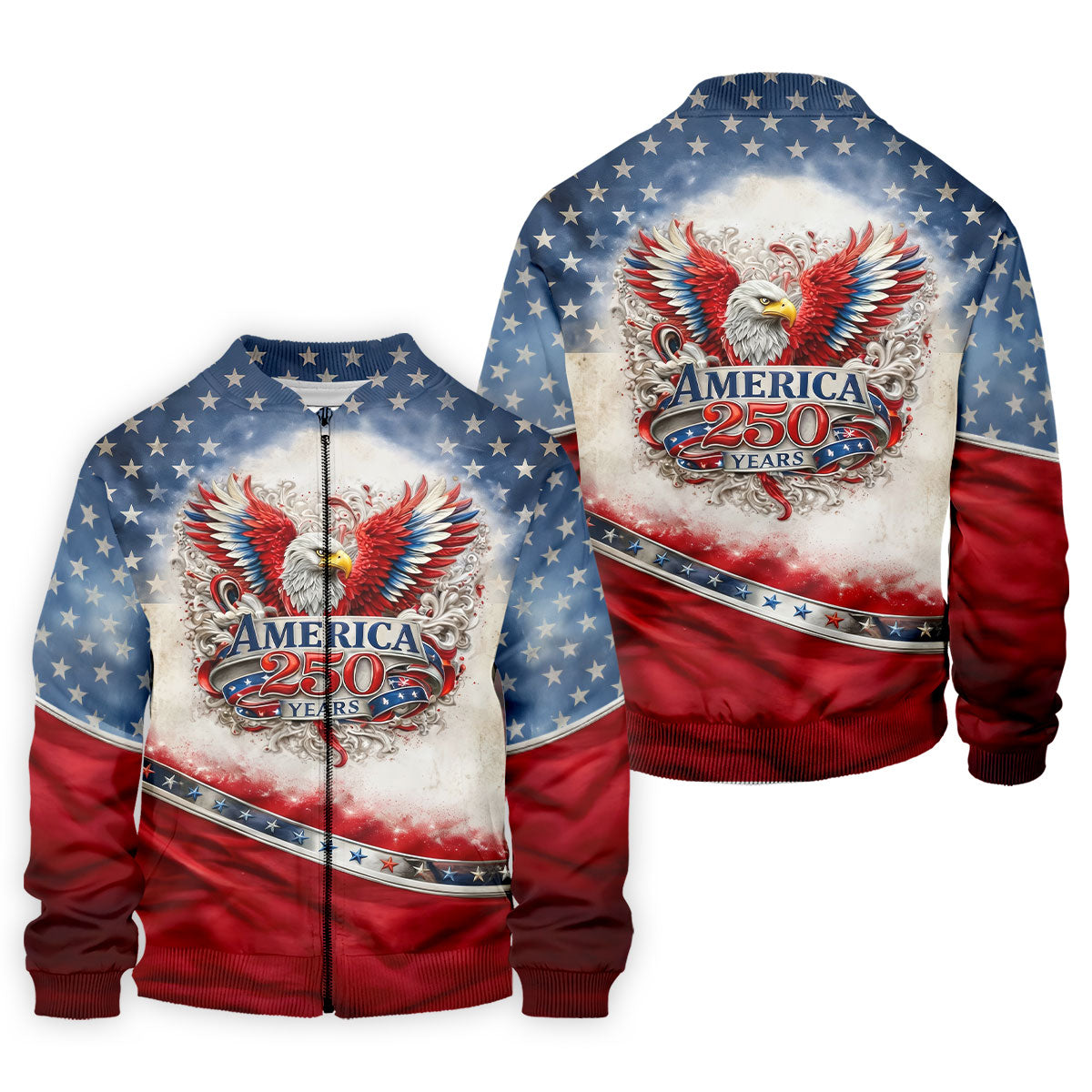 America 250 Years Red White Blue 4th Of July Golf Shirt, Patriotic Golf Shirt, Golf Shirts For Men