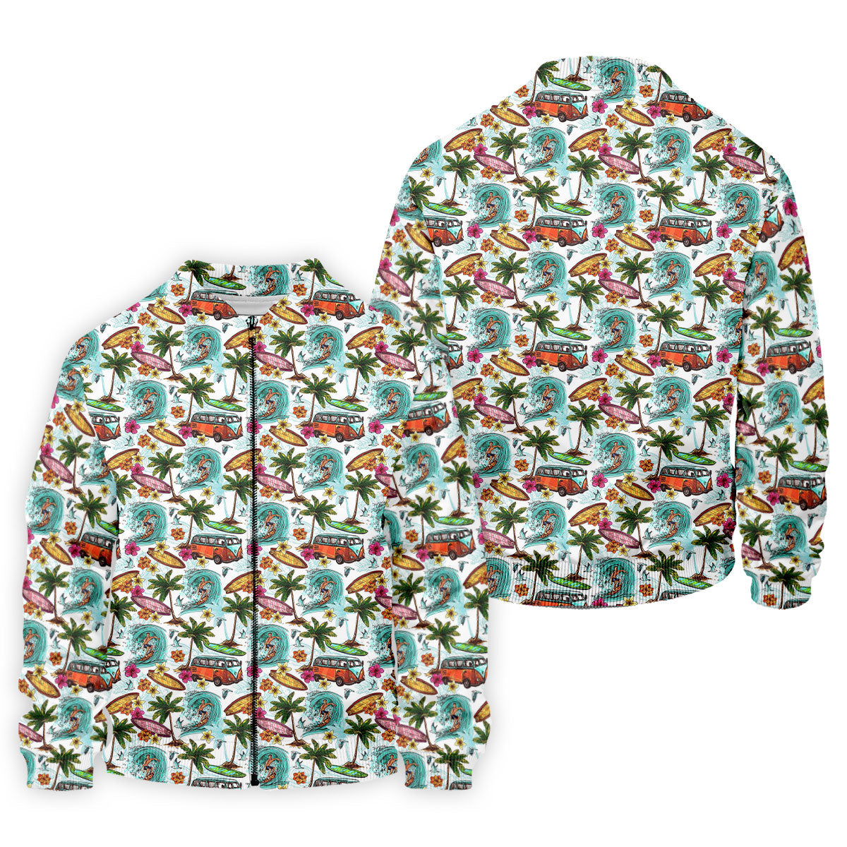 Tropical Trip Big Wave Riders Hawaiian Golf Shirt, Polo Shirtor Men, Golfing Apparel