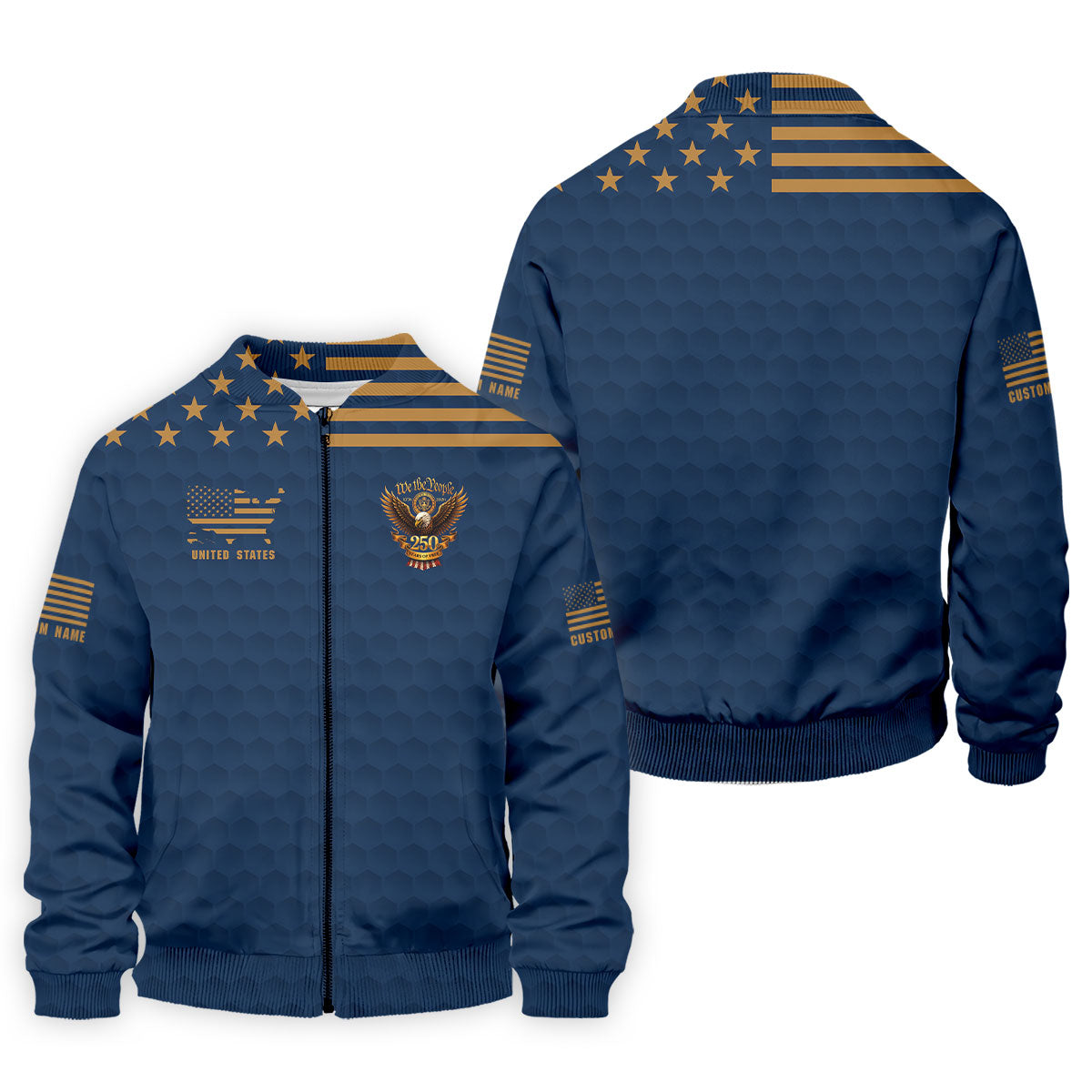 Navy Veteran We The People 250 Years Of Free 4th Of July Golf Shirt, Golf Shirts For Men