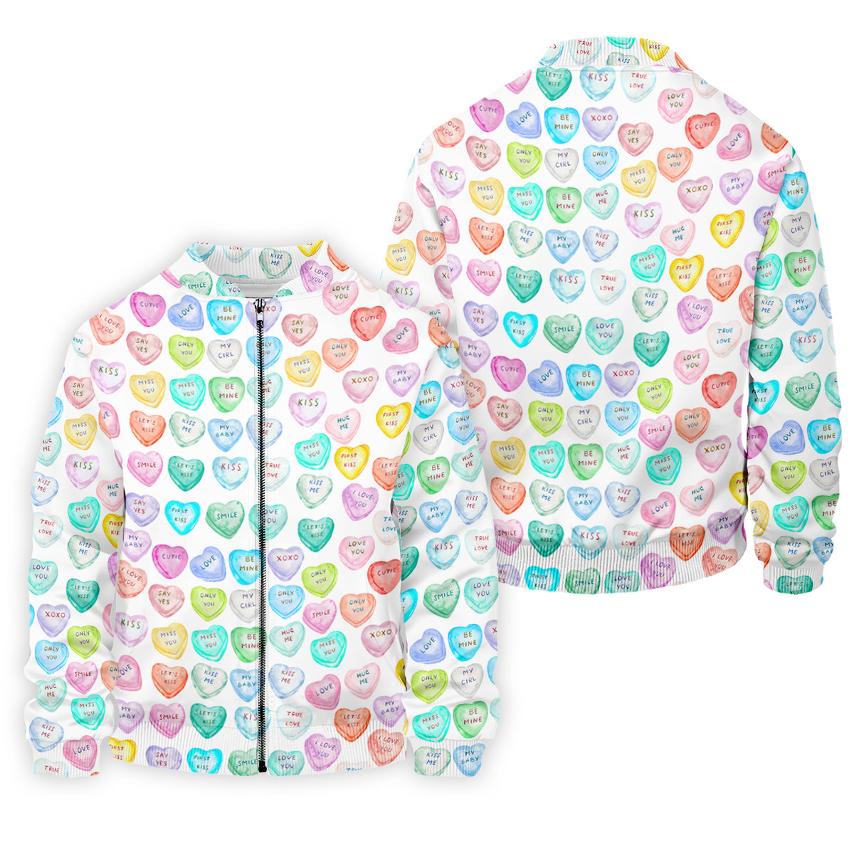 Sweet Words Watercolor Heart Golf Tops For Men, Valentines Golf Gift, Polo ShirtFor Men