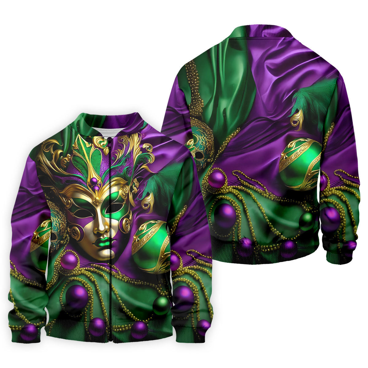 Mardi Gras Face Mask Purple Green Gold Polo ShirtFor Men, Golf Shirts For Men, Polo For Men