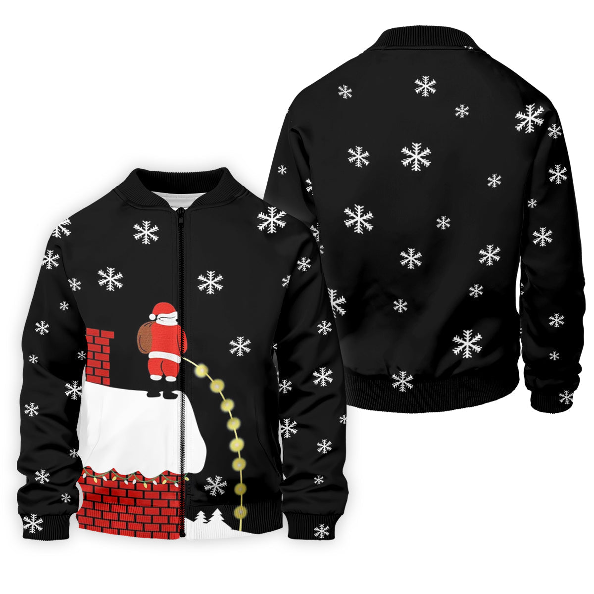 Santa Peeing Funny Christmas Golf Tops For Men, Christmas Golf Shirt, Men's Funny Golf Shirts