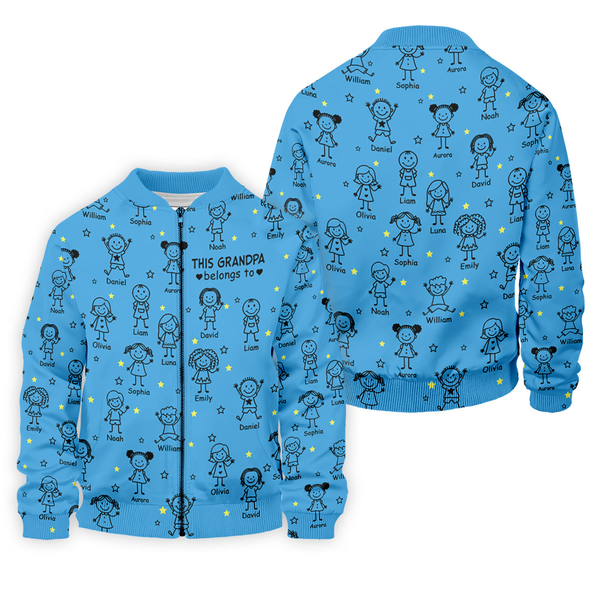 This Grandpa Dad Belongs To Kids Pet Blue Golf Shirt, Polo ShirtFor Men, Golf Gift For Men