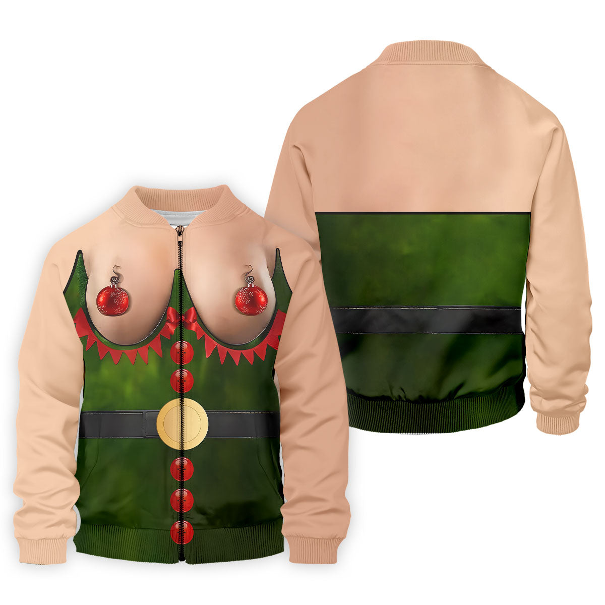 Funny Elf Costume Ornament Christmas Golf Shirt, Ugly Christmas Shirt, Christmas Golf Shirt