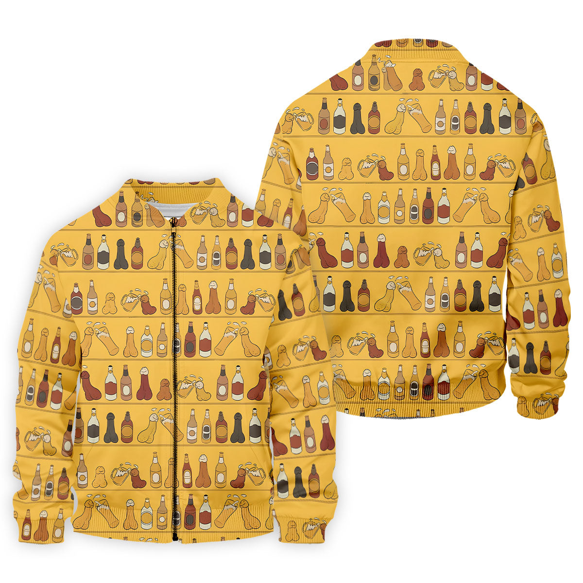 Funny Adult Party Bottle Pattern Golf Shirt, Polo Shirts For Men, Mens Golf Apparel