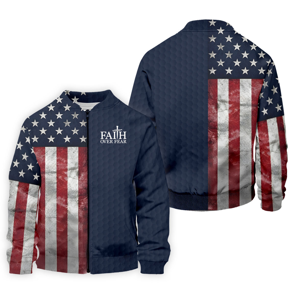 Faith Over Fear Patriotic Golf Shirt, 4th Of July Golf Shirt, 250 Celebration Golf Shirts For Men