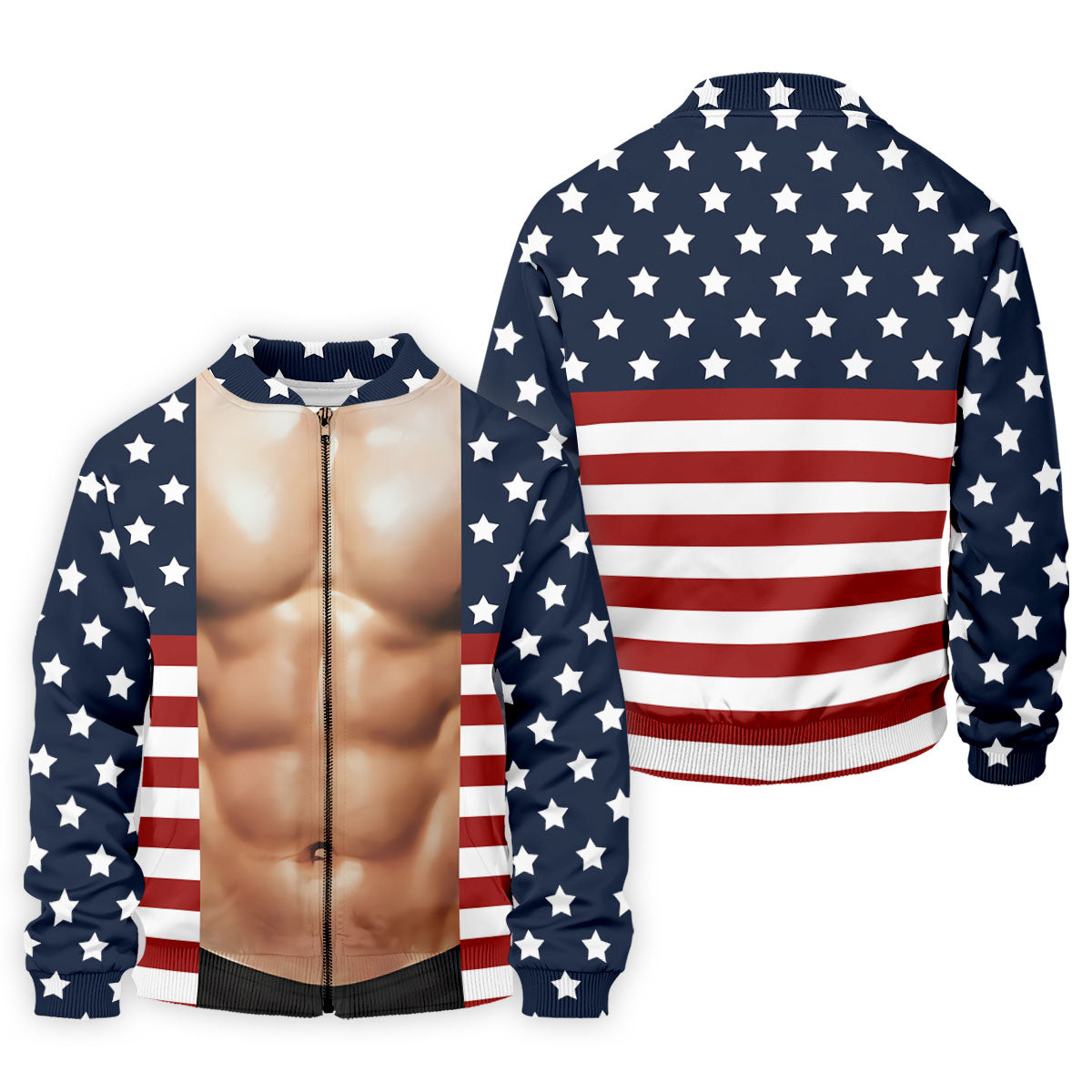 American Flag Pattern Men's Funny Golf Shirts, 250th Anniversary Performance Golf Shirt, Polo Shirt Men
