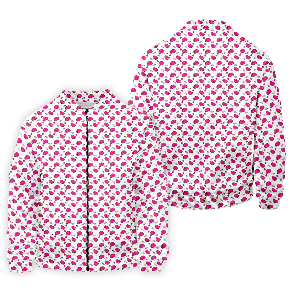 The Pink Taco Seamless Pattern White Golf Shirt, Golf Tops For Men, Tacos Lover Golf Gift For Men