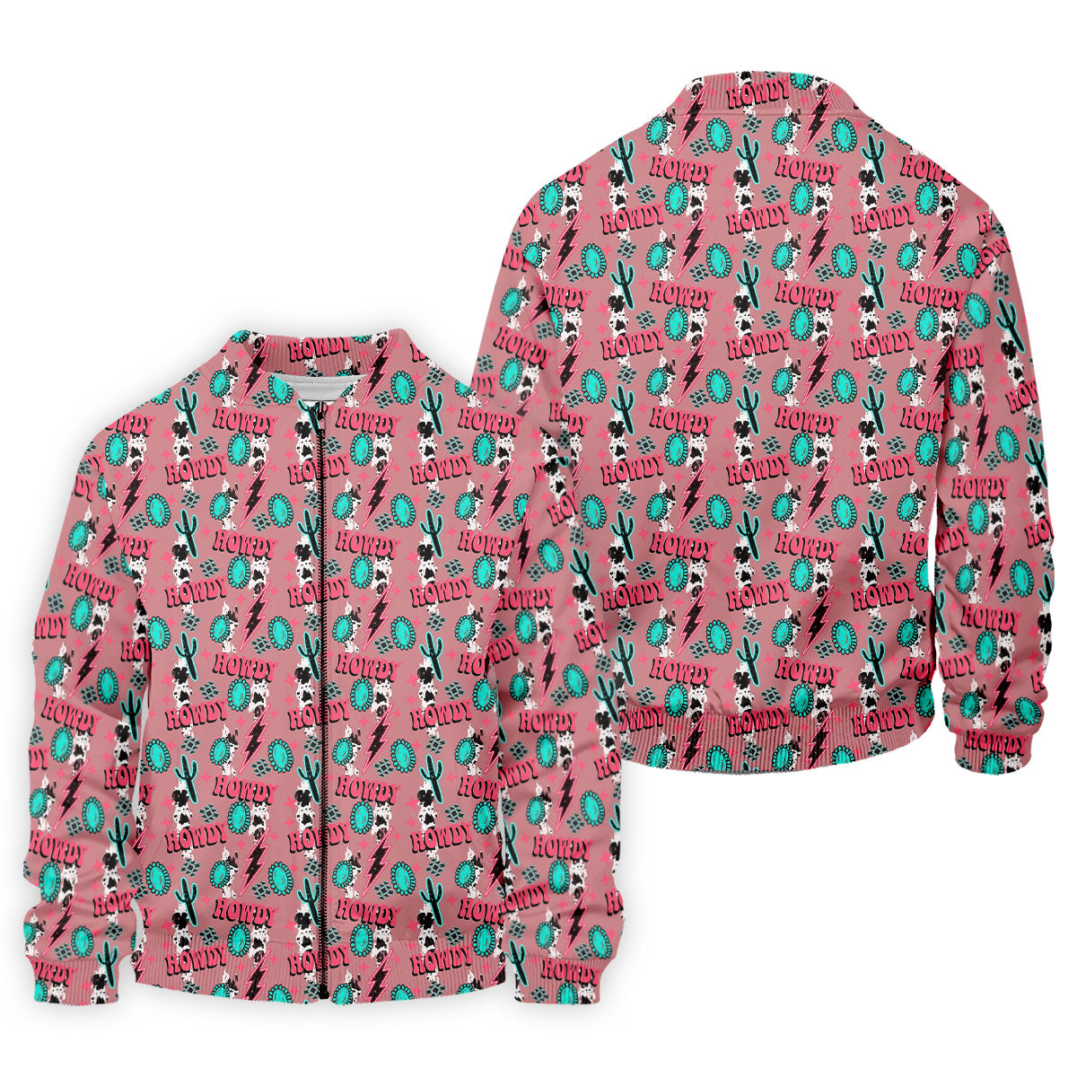 Howdy Pink Lightning Bolts Western Theme Golf Tops For Men, Polo Shirtor Men, Golf Shirts For Men