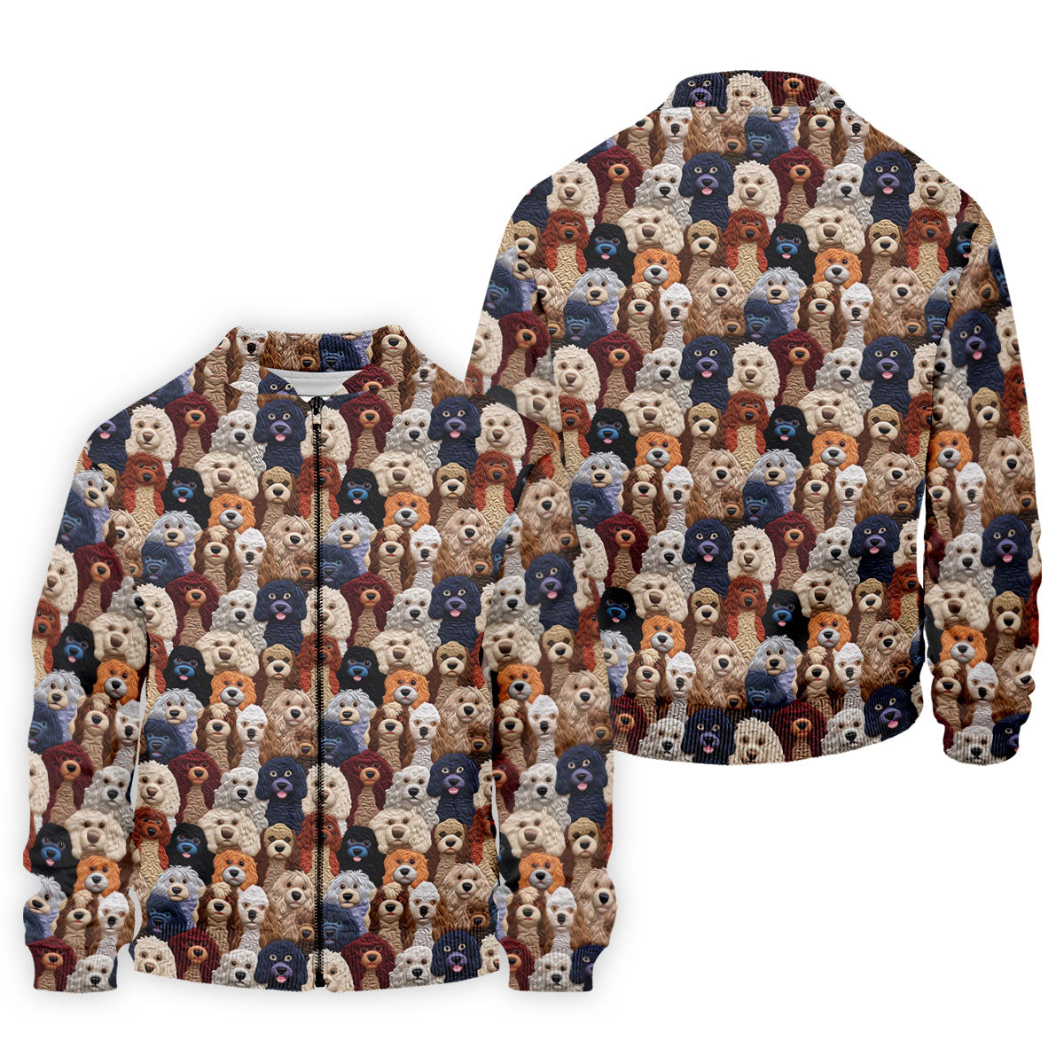 Cartoon Poodle Dog Men's Golf Polo Shirtfts For Dog Lovers, Polo ShirtFor Men