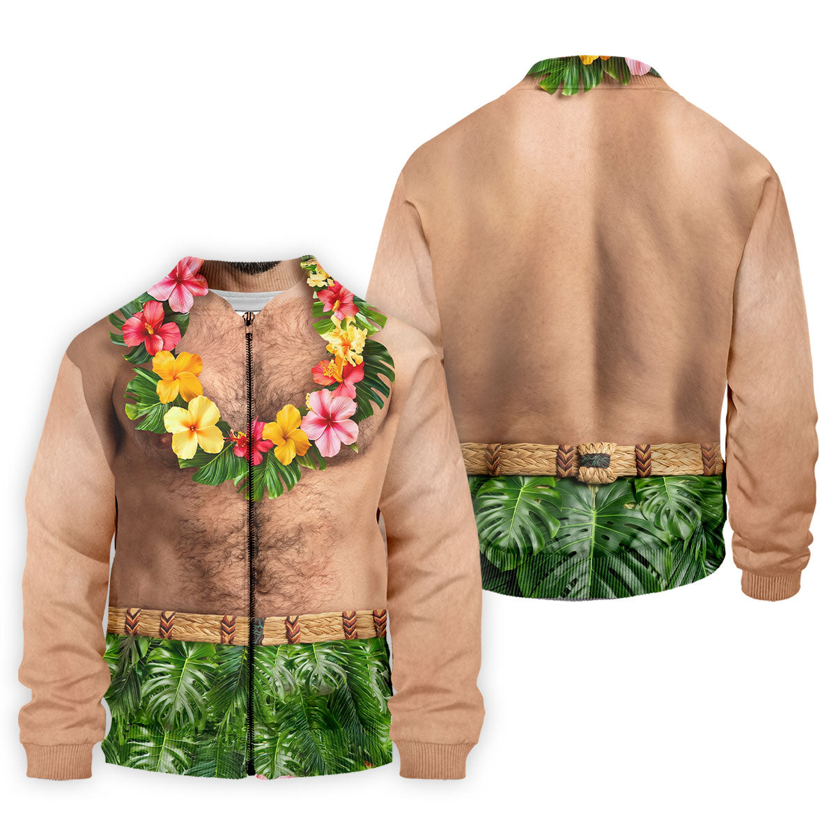 Tropical Theme Party Men's Funny Golf Shirts, Hawaiian Golf Shirt, Polo Shirtor Men