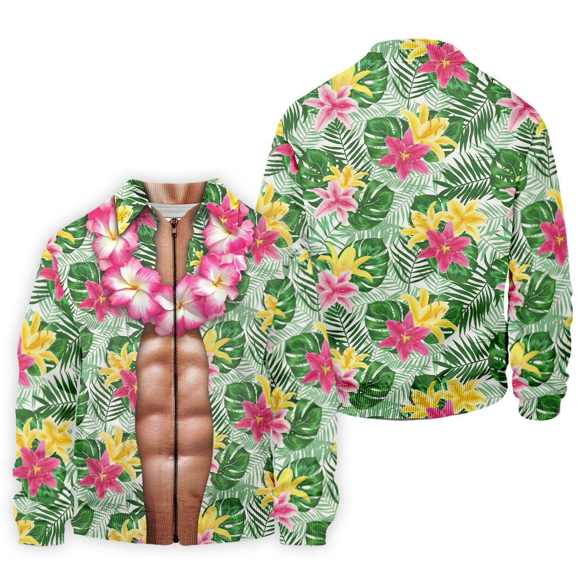 Muscle Costume Hawaiian Golf Shirt, Men's Funny Golf Shirts, Polo ShirtFor Men