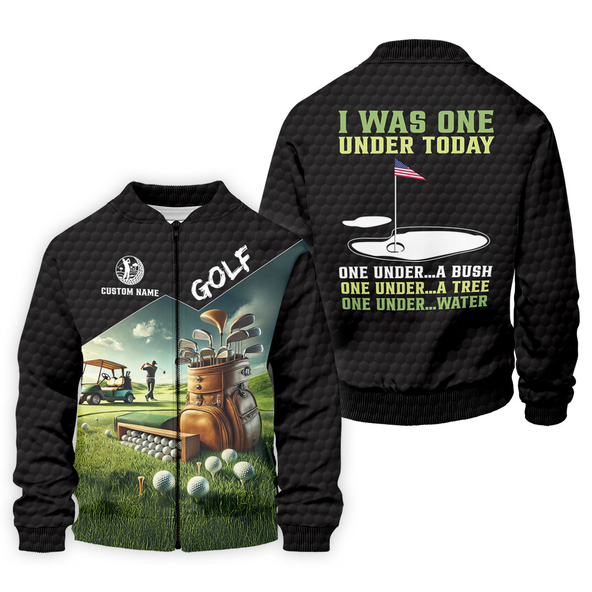 I Was One Under Today Golf Ball Pattern Funny Golf Shirt, Custom Golf Shirts, Golf Shirts For Men