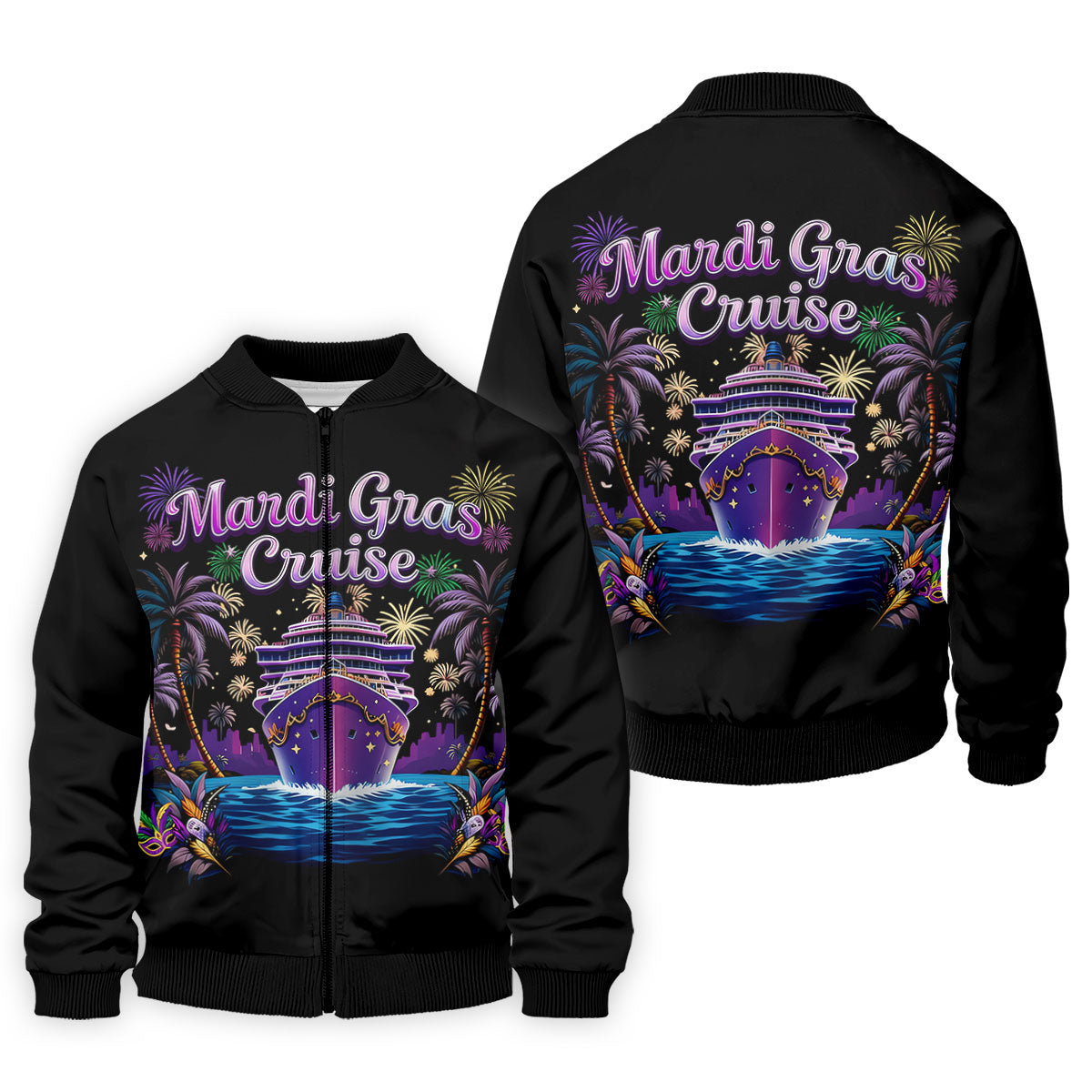 Mardi Gras Cruise Festive Theme Golf Tops For Men, Polo ShirtFor Men, Golf Shirts For Men