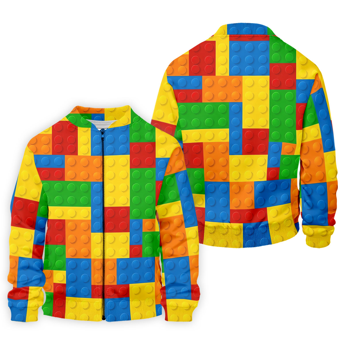 Lego Pattern Colorful Golf Shirt, Golf Tops For Men, Polo ShirtFor Men, Golf Shirts For Men