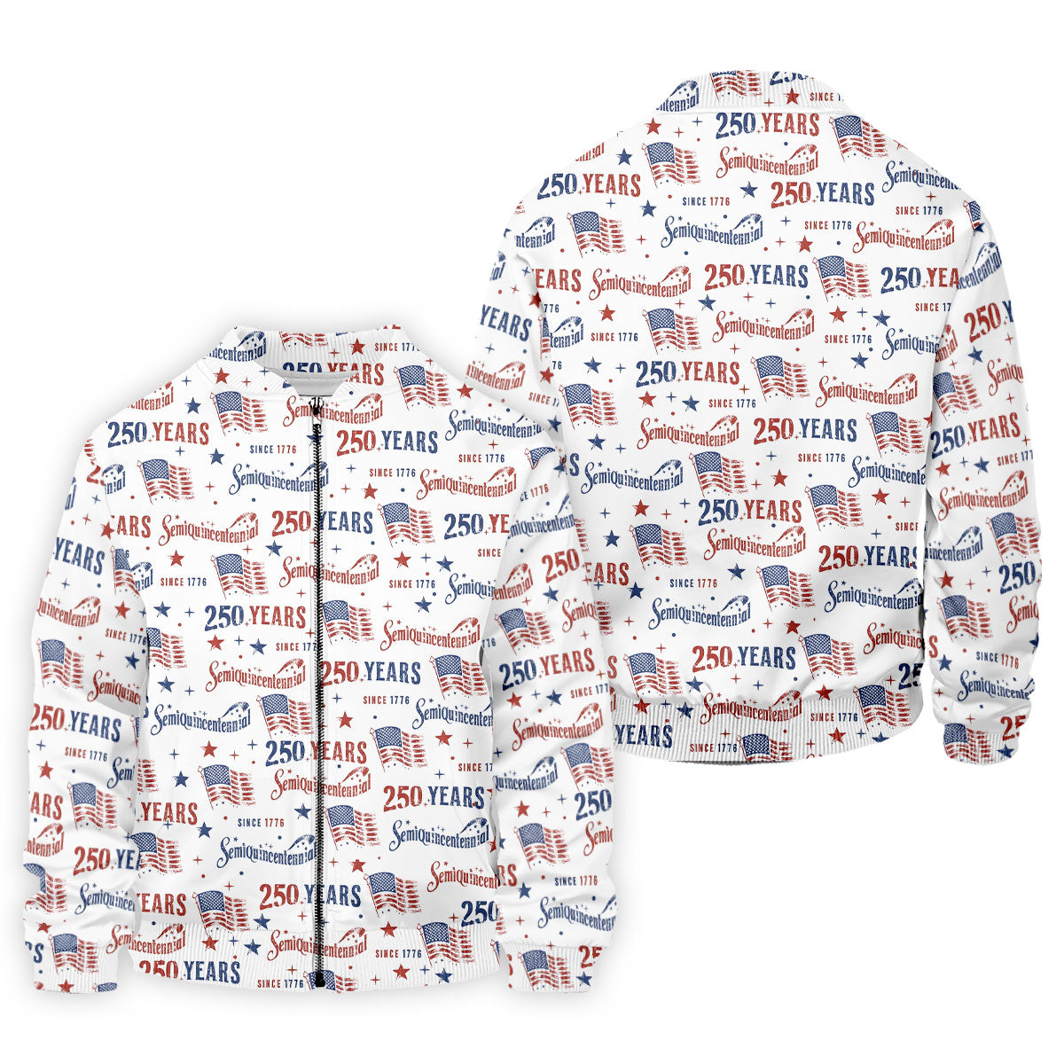 Semiquincentennial 250 Years Since 1776 Golf Tops For Men, 4th Of July Patriotic Golf Shirts For Men