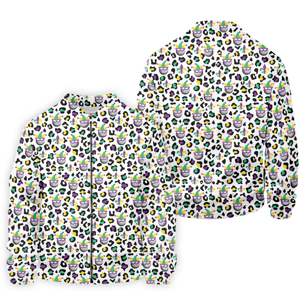 Mardi Gras Mask Leopard Spots Funny Golf Ball Golf Tops For Men, Polo ShirtFor Men, Golf Shirts For Men
