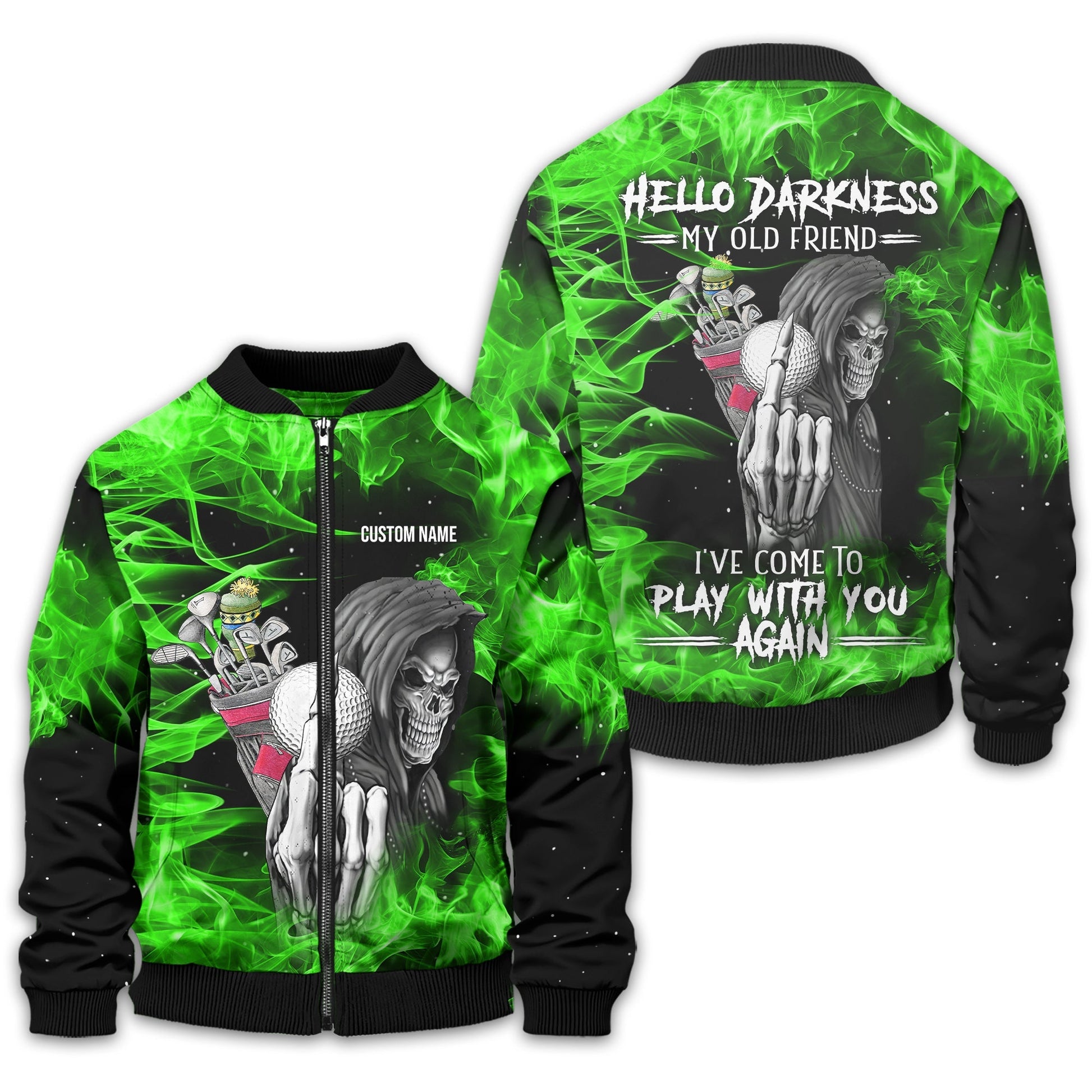 Hello Darkness My Old Friend Personalized Golf Polo ShirtGolf Shirt For Men, Gift For Golfers