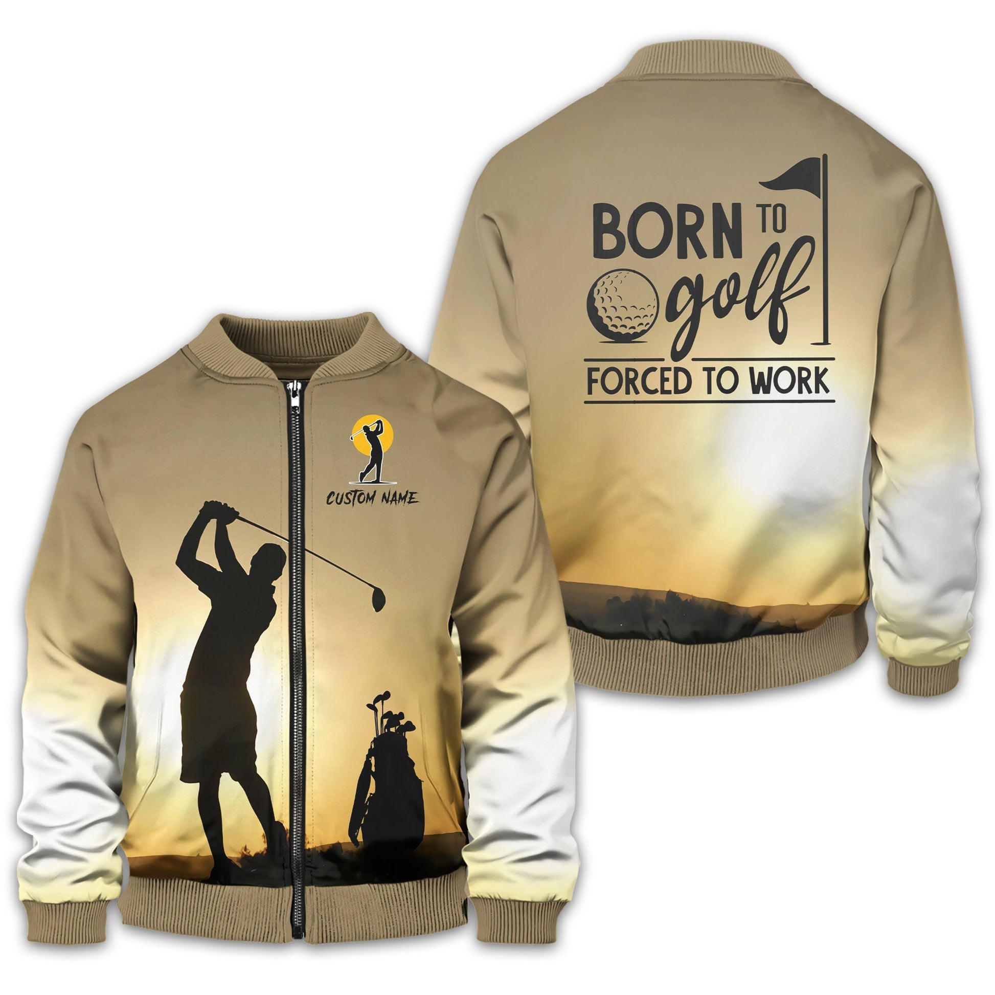 Born To Golf Forced To Work Custom Golf Polo ShirtGolf Shirt, Gift For Golfers