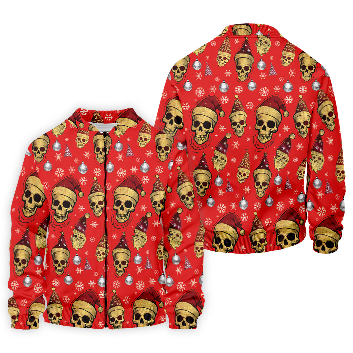 Vintage Skull Christmas Golf Shirt, Red Golf Shirt, Golf Shirts For Men, Cool Golf Gift, Golfing Apparel