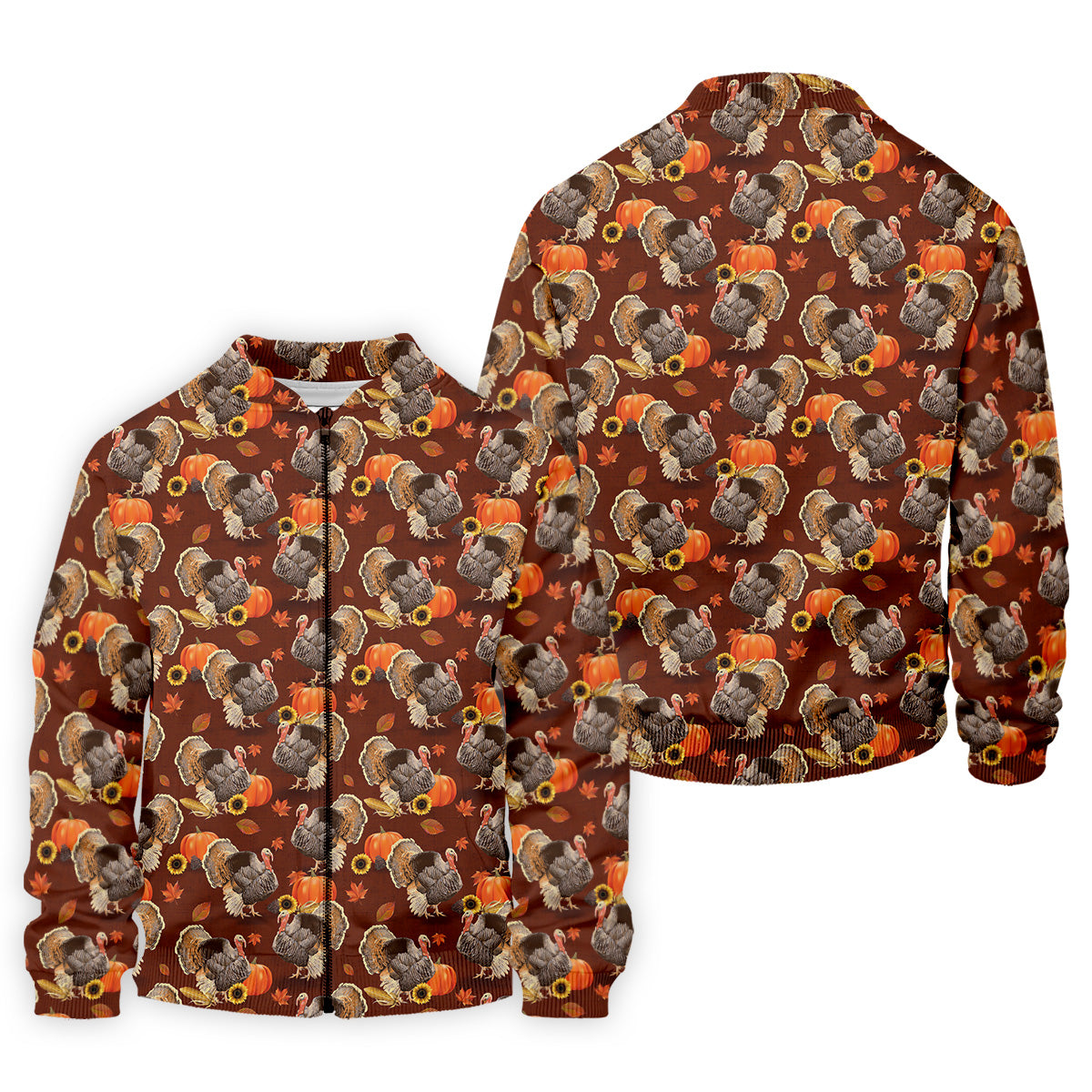 Thanksgiving Day Autumn Turkey Golf Shirt, Fun Golf Shirts For Men, Golfing Apparel, Golf Shirts For Men