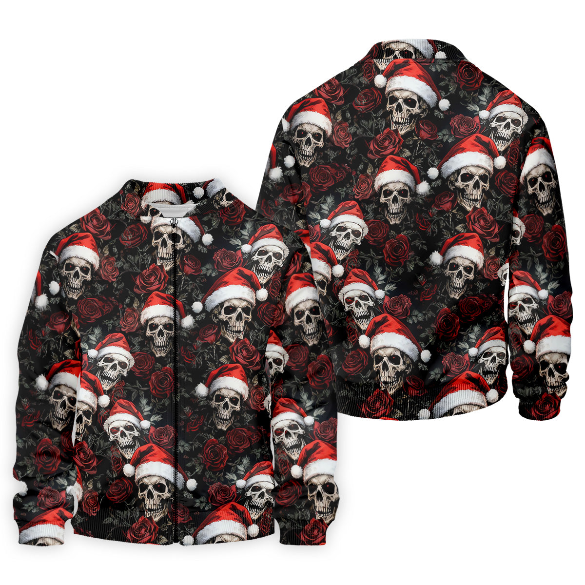 Vintage Skull And Roses Christmas Golf Shirt, Cool Golf Outfit, Polo Shirtor Men, Golf Shirts For Men