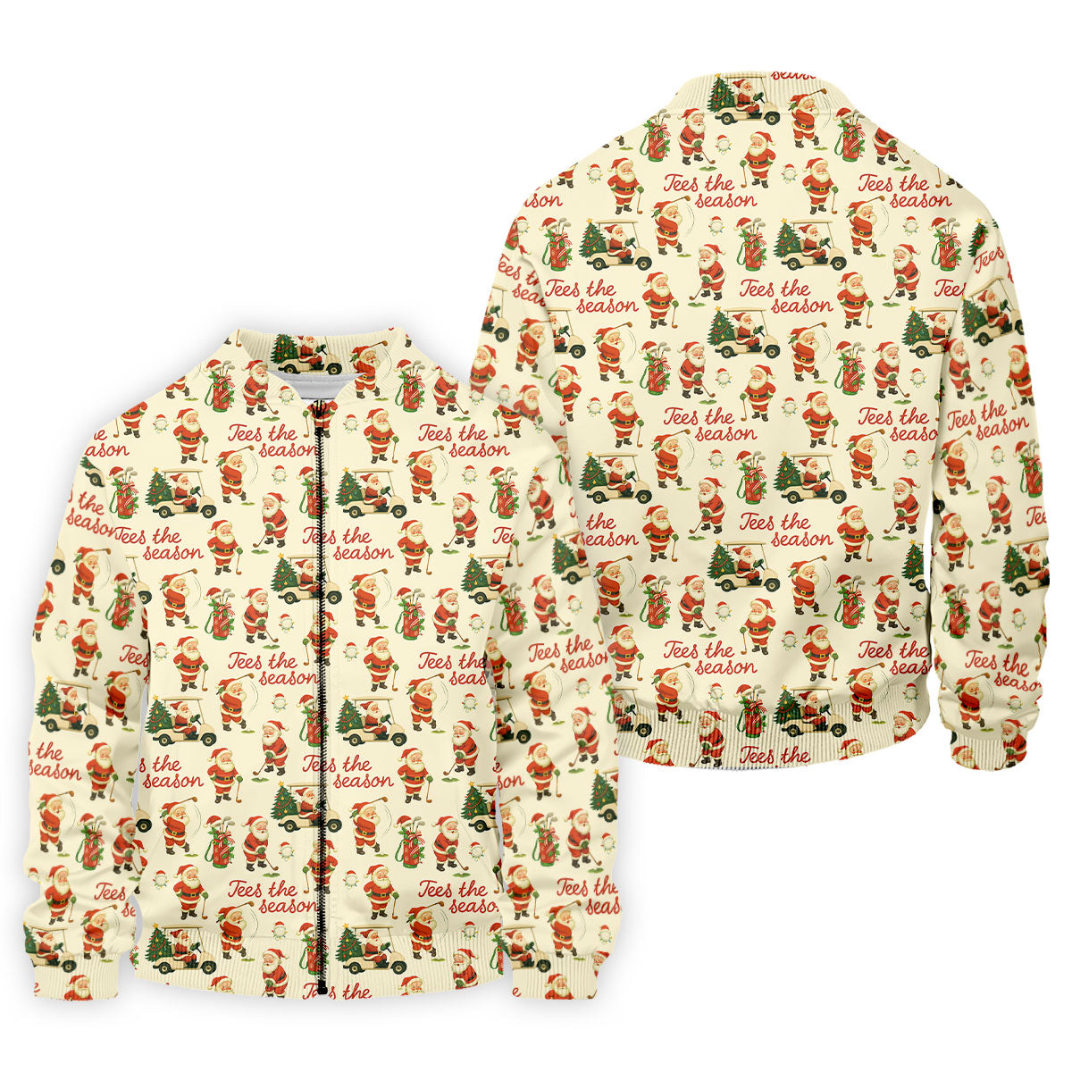 Tees The Season Funny Santa Claus Golf Tops For Men, Christmas Golf Shirt, Polo ShirtFor Men, Golf Gift For Men