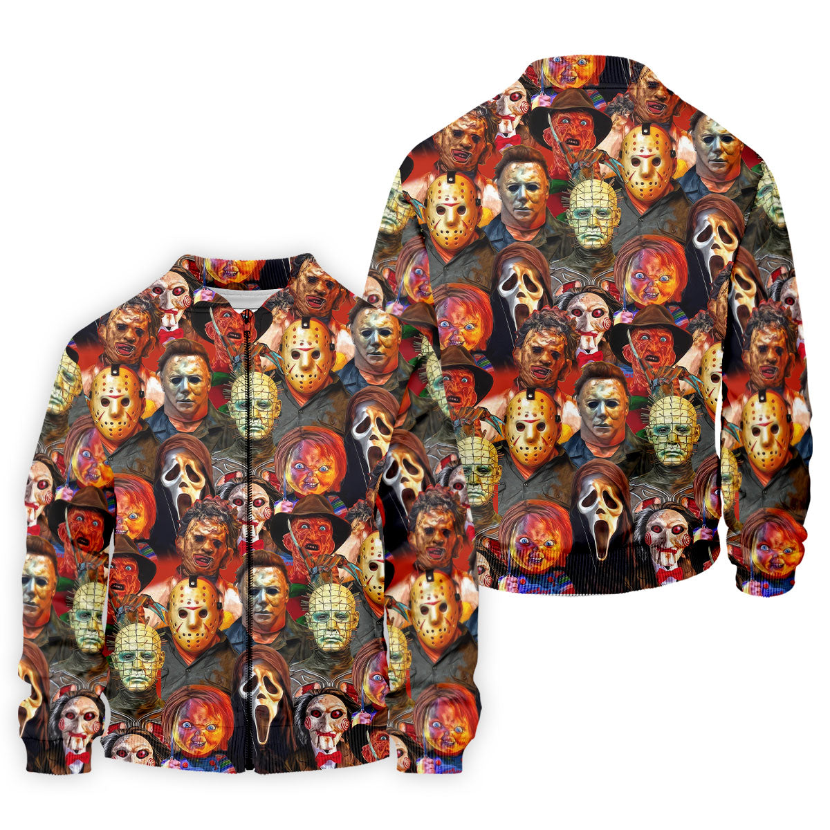 Horror Movie Characters Golf Tops For Men, Halloween Golf Shirt, Unique Gift For Golfer, Polo ShirtFor Men