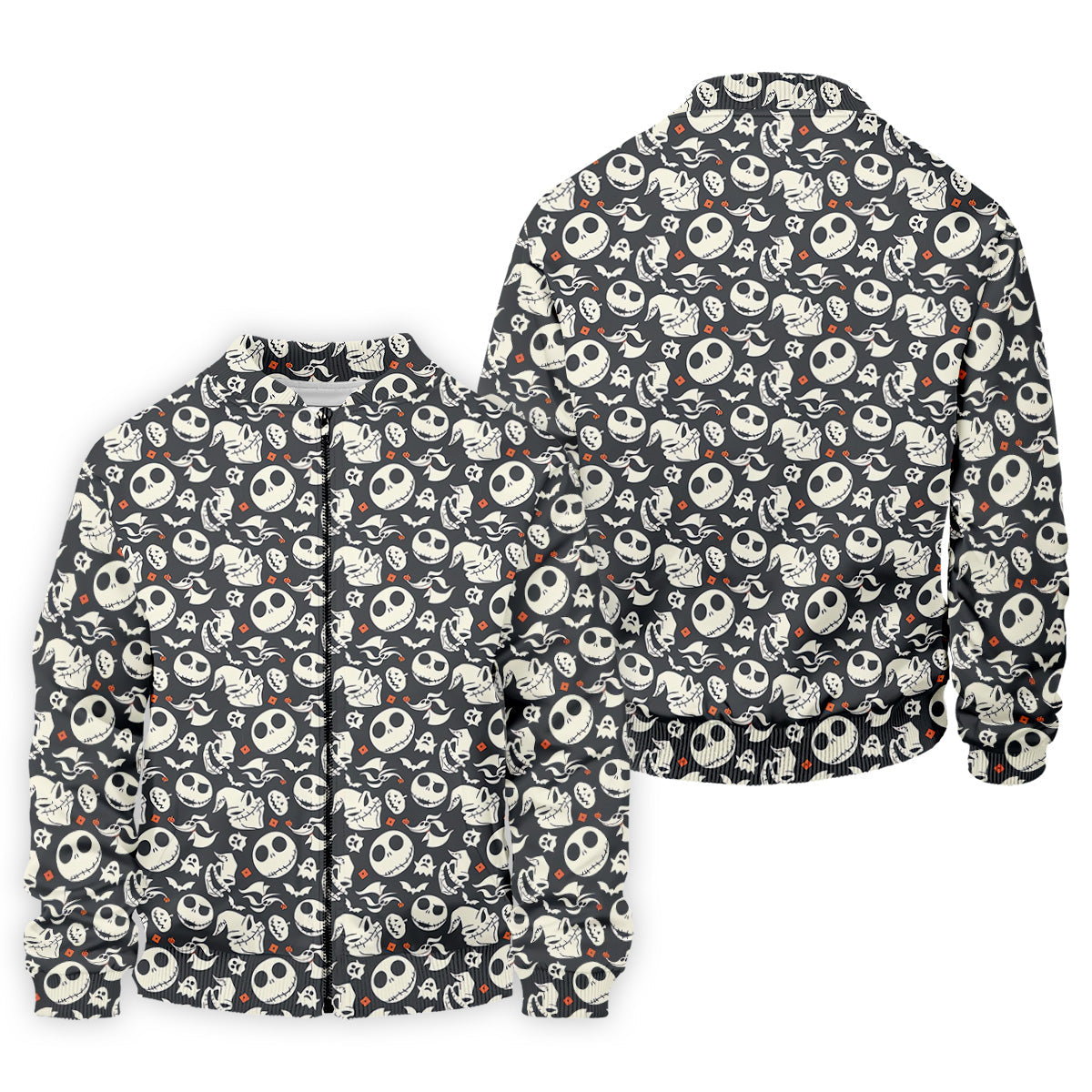 Nightmare Skull Golf Tops For Men, Horror Pattern Polo ShirtFor Men, Halloween Golf Shirt
