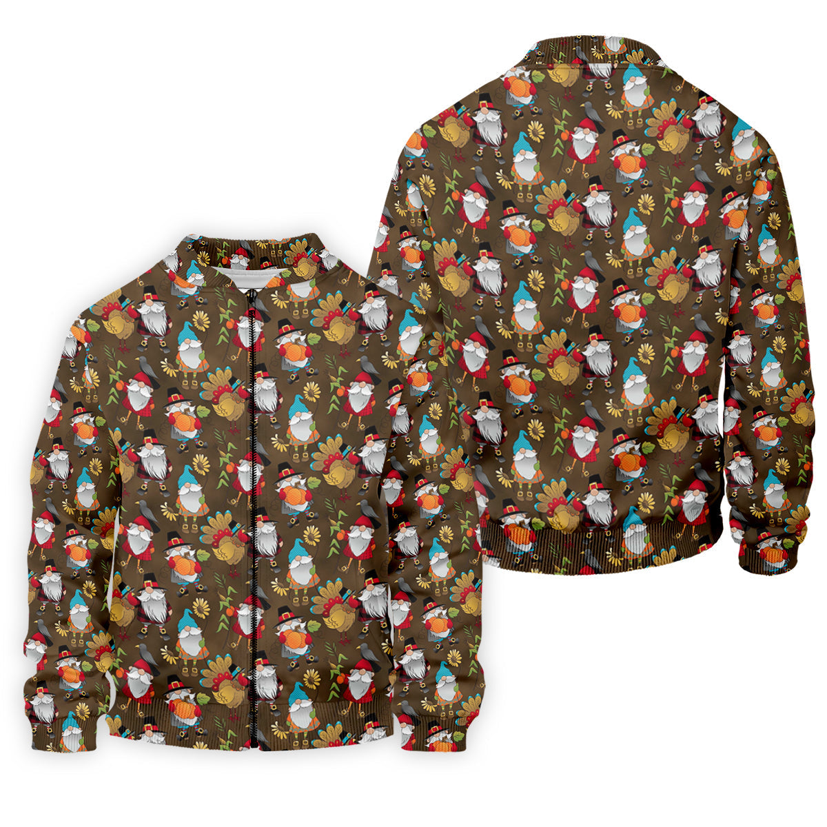 Turkey Gnome Thanksgiving Golf Tops For Men, Fun Golf Shirts For Men, Polo ShirtFor Men, Golfing Apparel