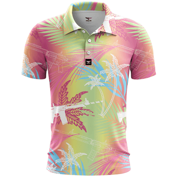 Breezy Palms Golf Polo ShirtMens Golf Gift, Funny Golf Shirt