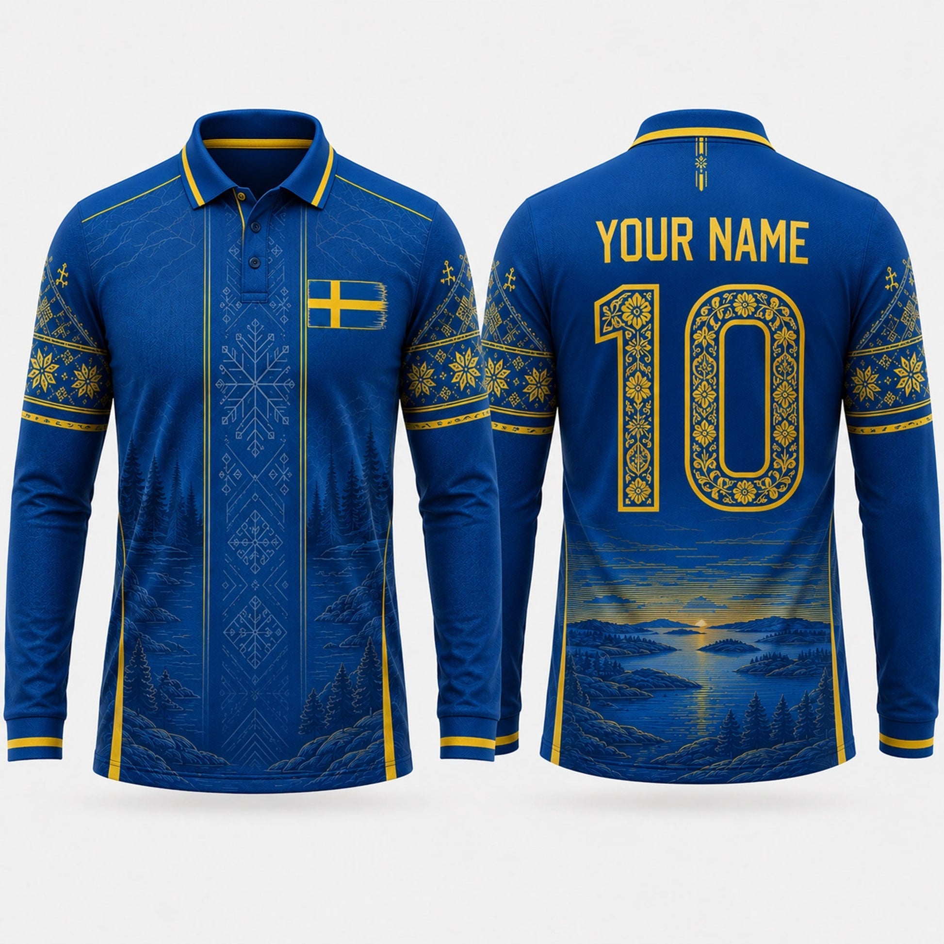 Sweden Fooball Shirt, Kurbits V-NeckMen Football Lover, Swedish National Soccer Football Gifts